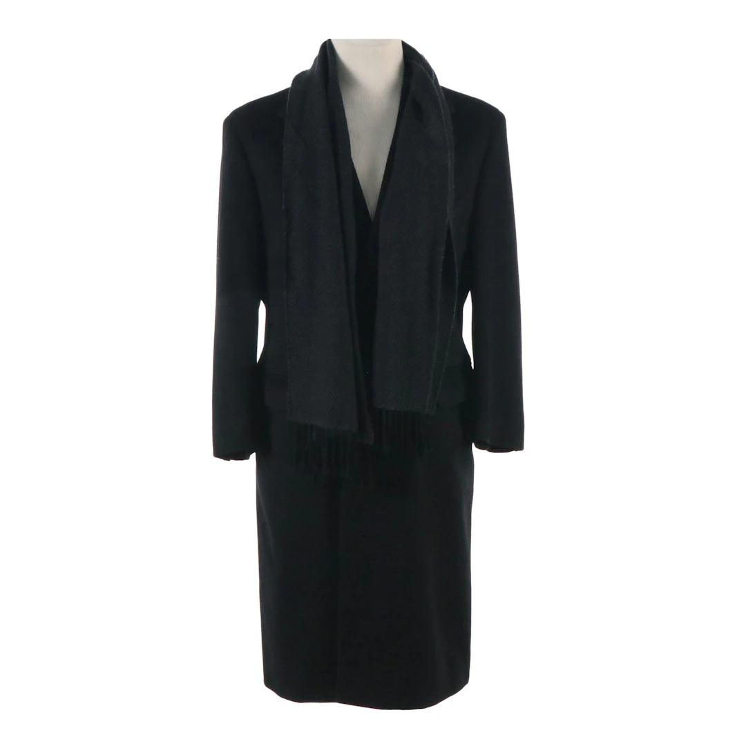 Men's Jacob Siegel Overcoat in Loro Piana Cashmere with Other Wool Scarf