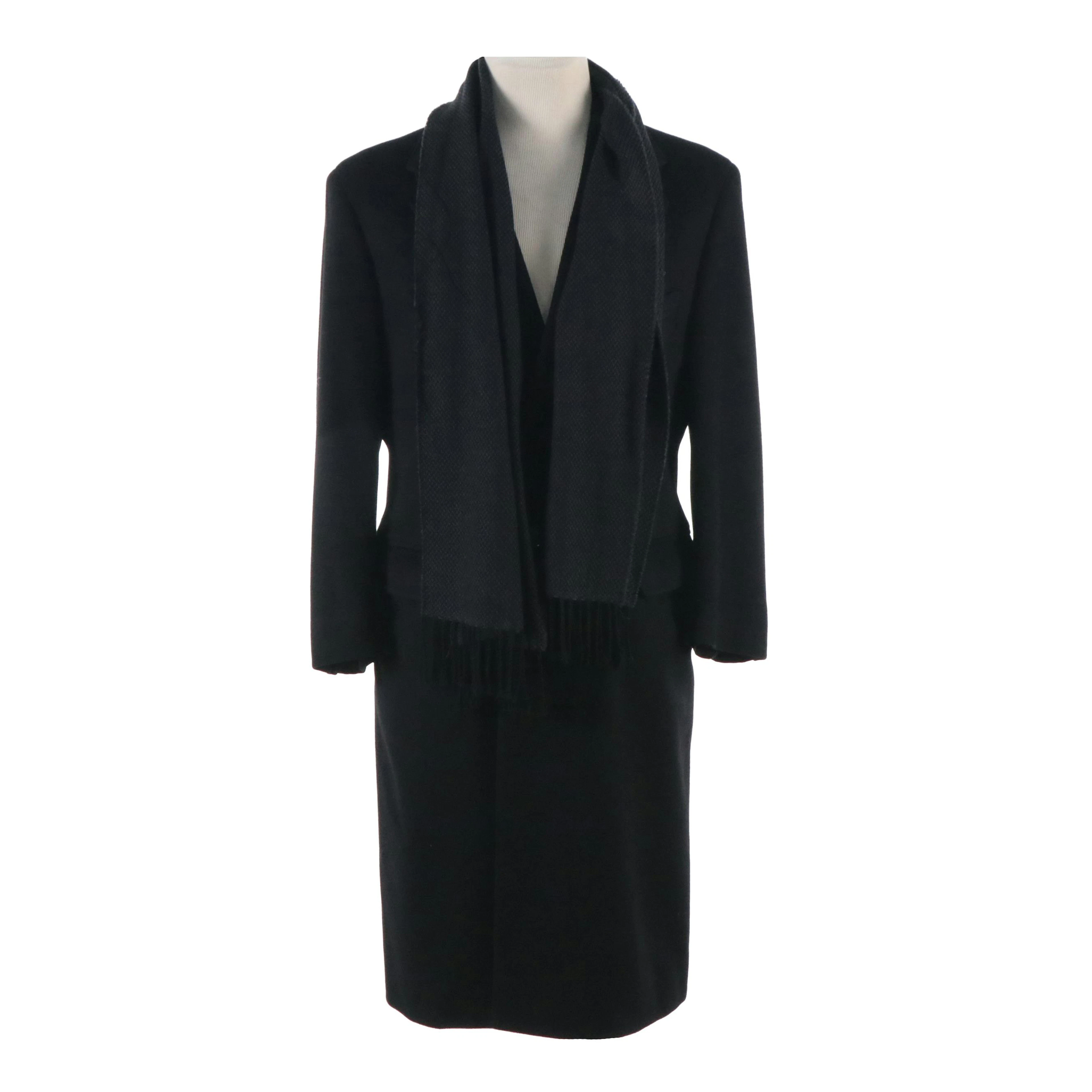 Men's Jacob Siegel Overcoat in Loro Piana Cashmere with Other Wool Scarf