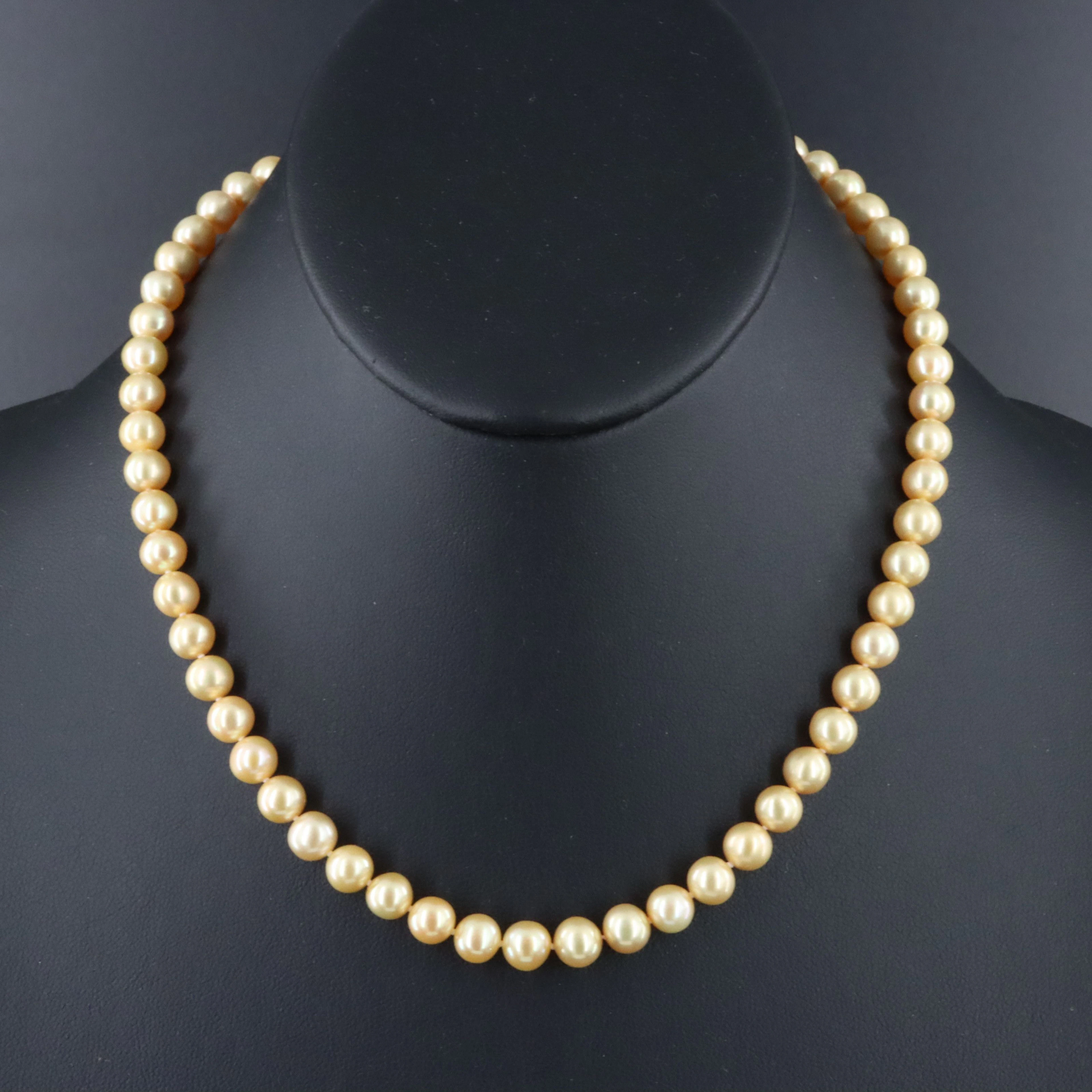 Pearl Necklace with 18K Clasp