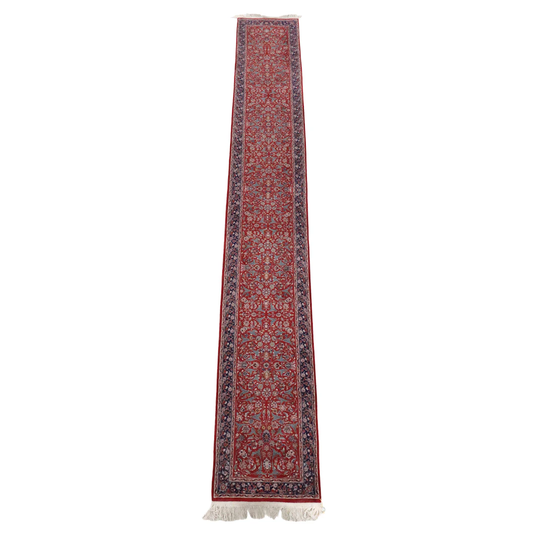 2'6 x 18'9 Hand-Knotted Persian Isfahan Style Carpet Runner