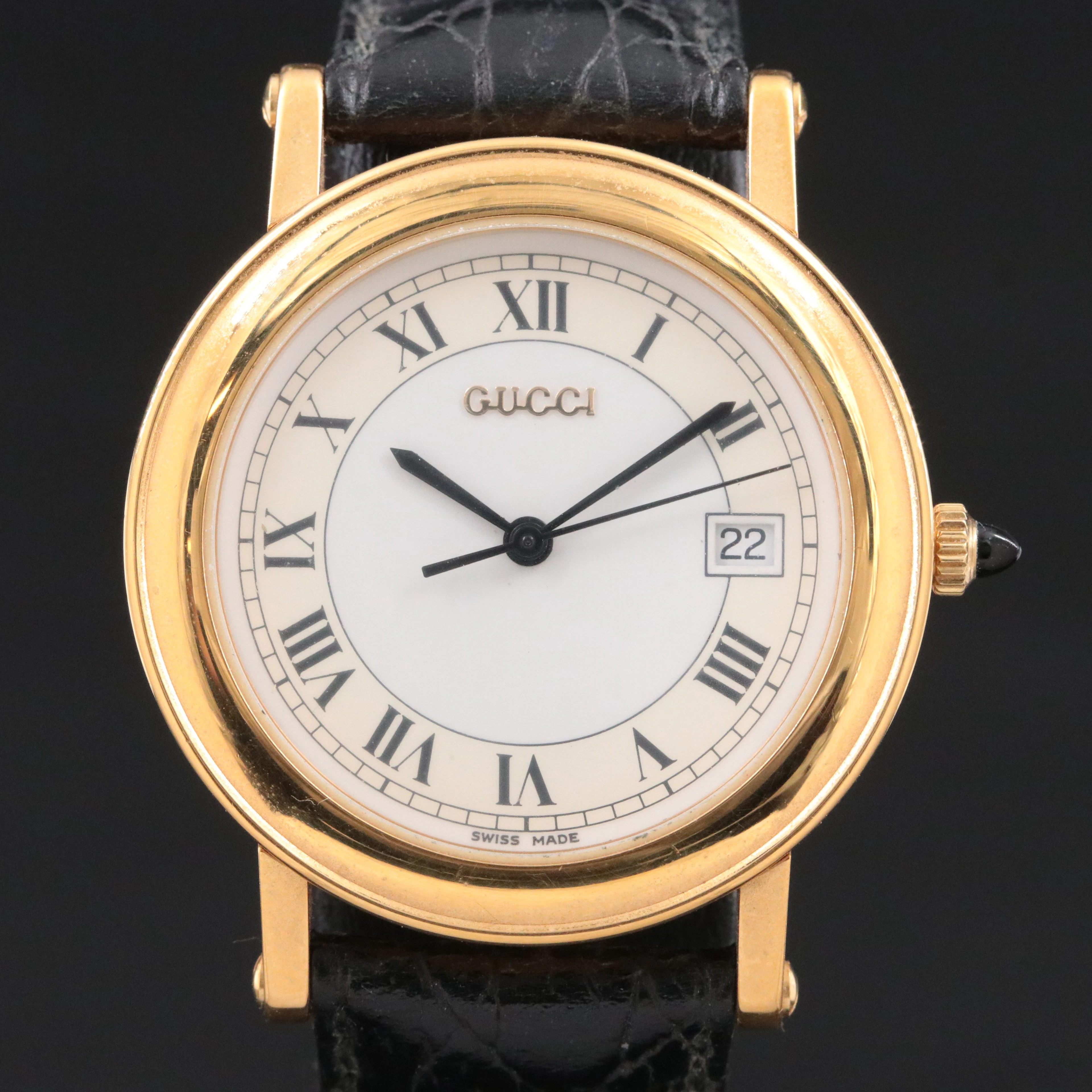 Vintage Gucci 7200M 34mm Date Quartz Watch