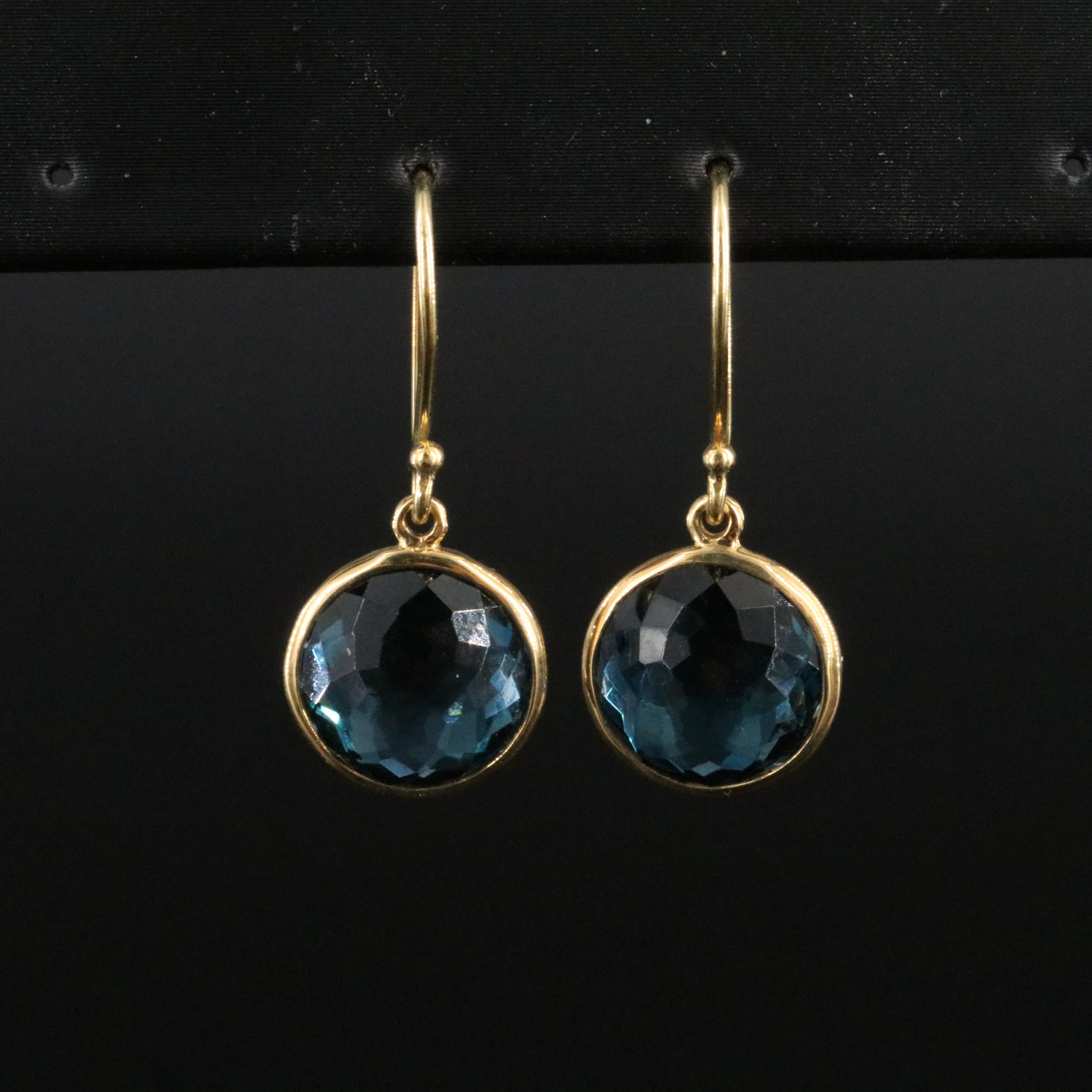 Ippolita Lollipop 18K Swiss Blue Topaz Earrings