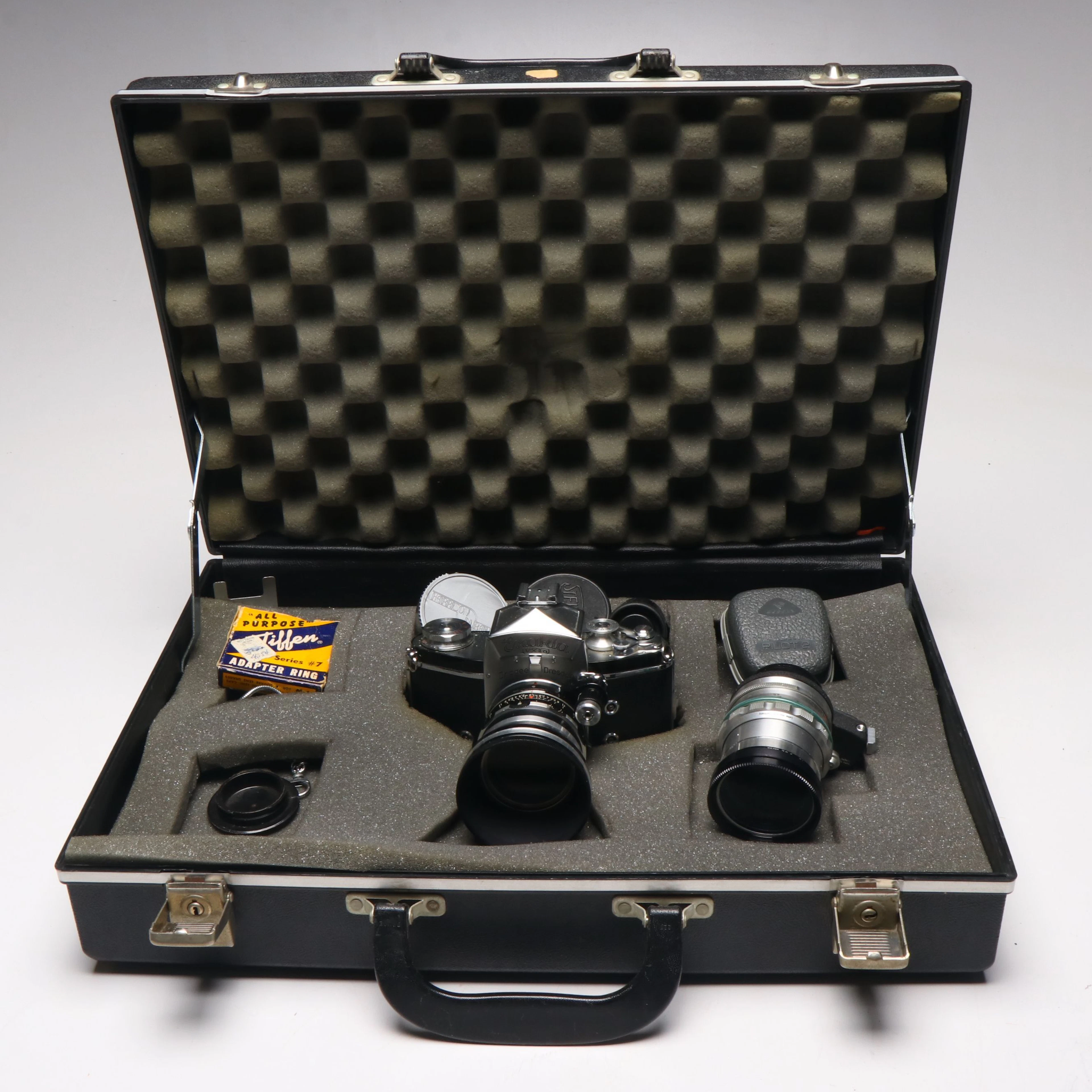 Ihagee Exakta VX II SLR Film Camera with Case and Accessories, Mid-20th C.