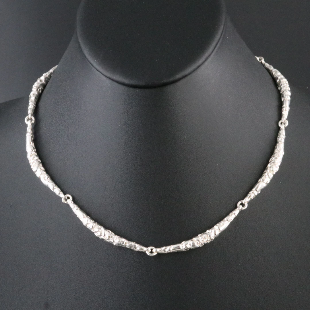 Sterling Tapered Link Necklace