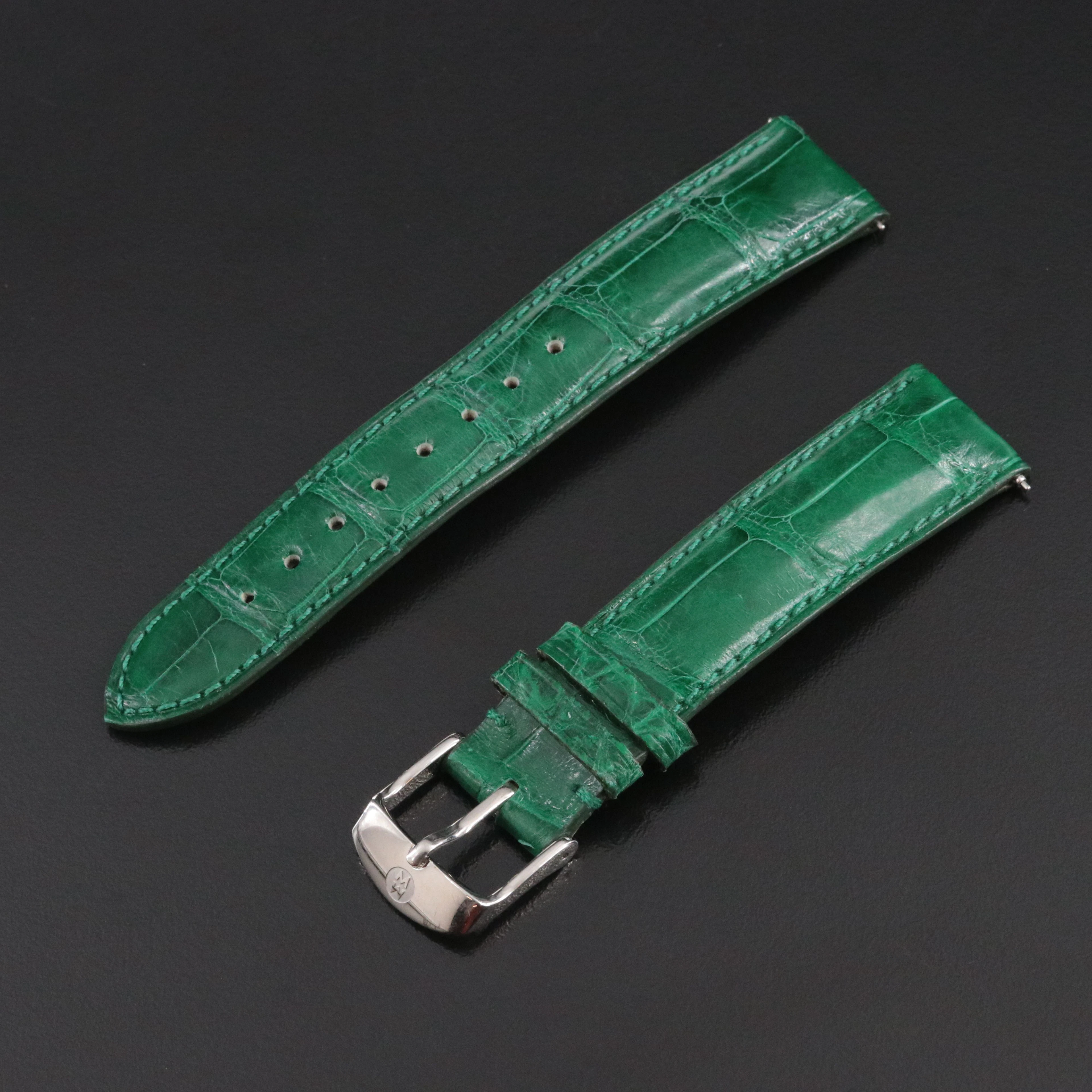 Michele Green Alligator 18 mm Watch Band