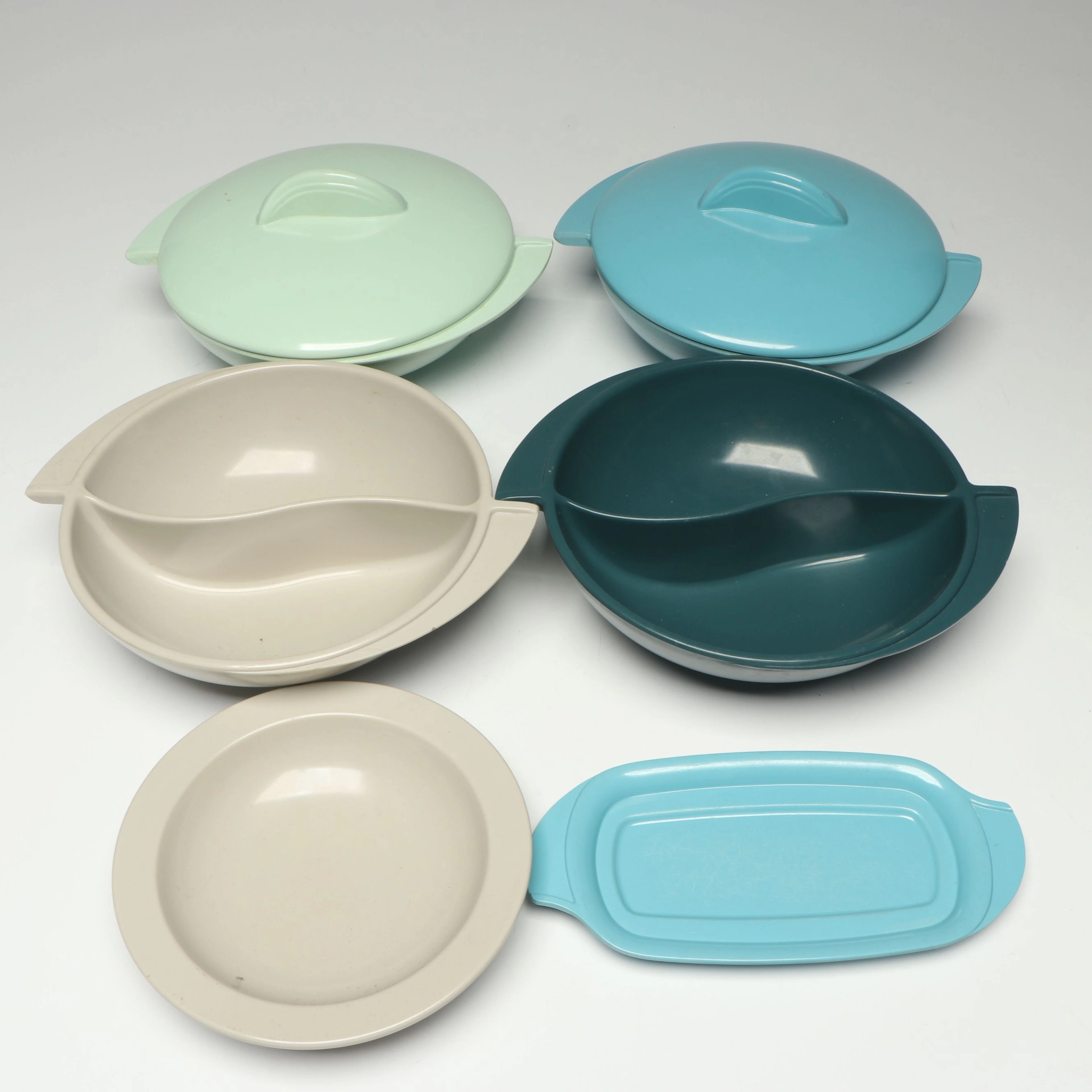 Melmac Winged Divided Bowls and More Melamine Kitchenware