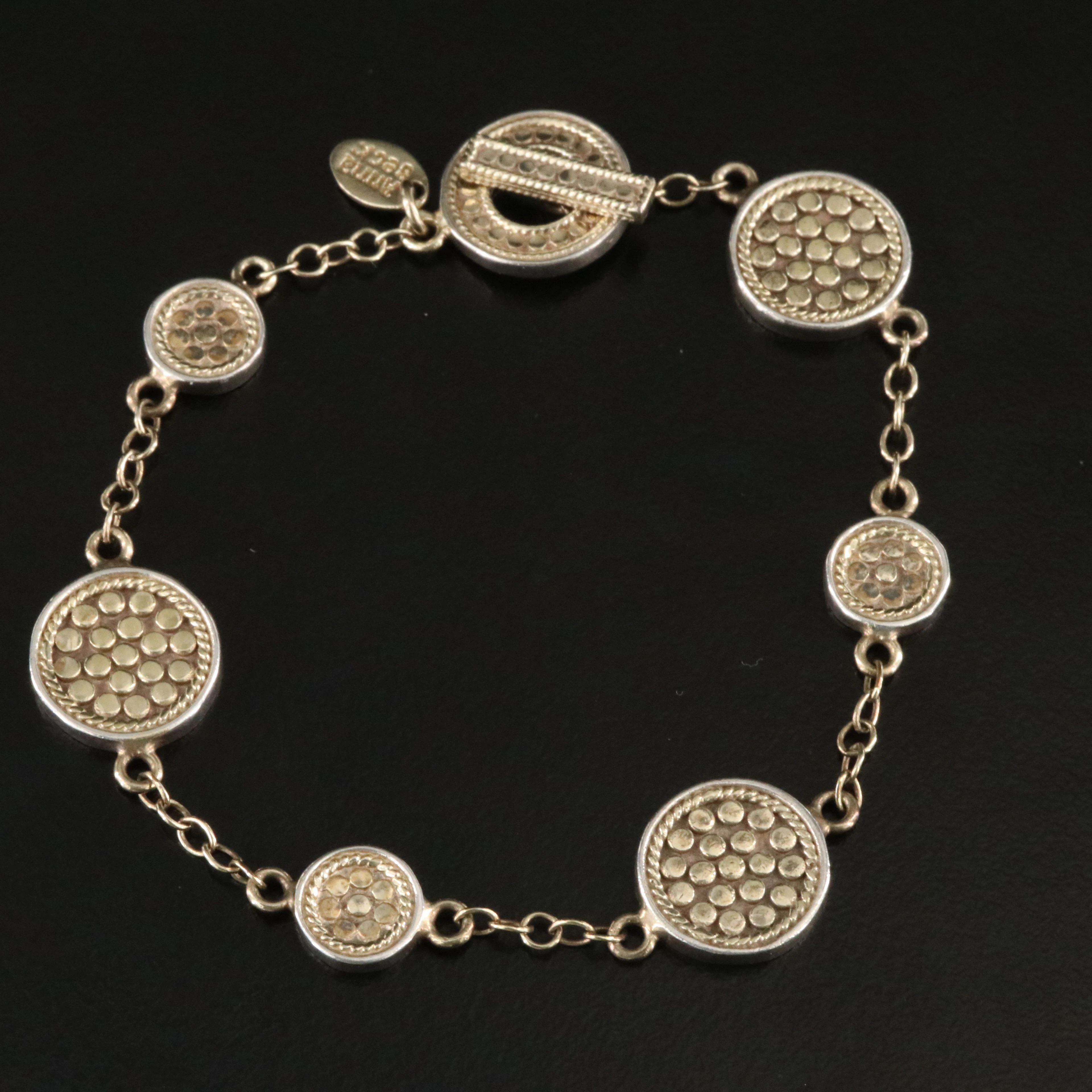 Anna Beck Two-Tone Sterling Station Bracelet