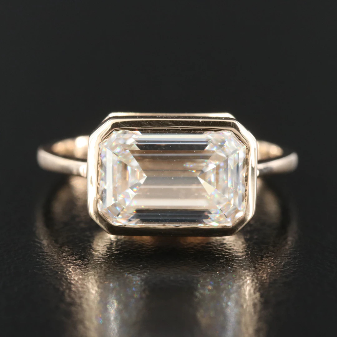 14K 3.66 CT Lab Grown Diamond Solitaire Ring with IGI Report