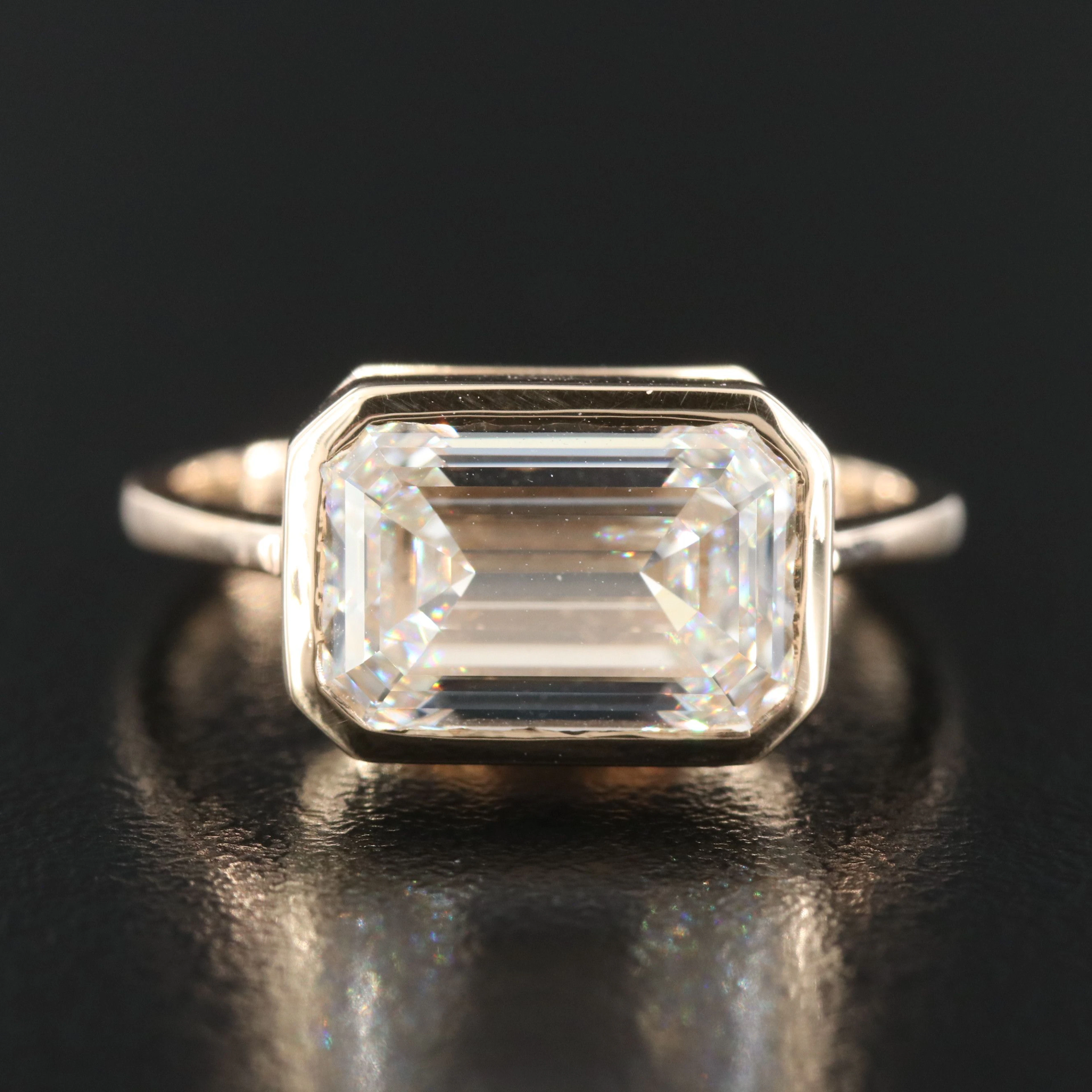 14K 3.66 CT Lab Grown Diamond Solitaire Ring with IGI Report