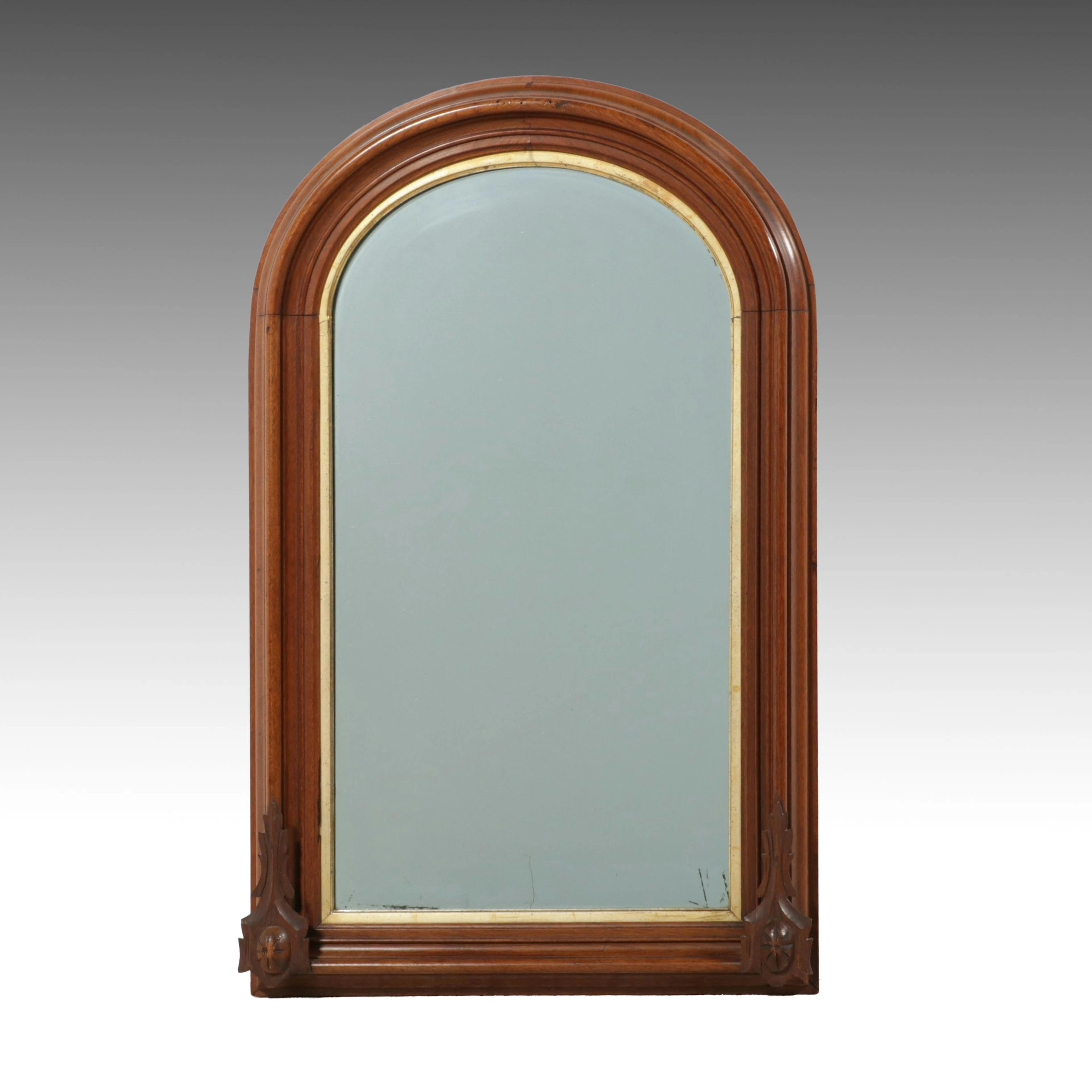 Victorian Renaissance Revival Style Arched Wall Mirror, Mid to Late