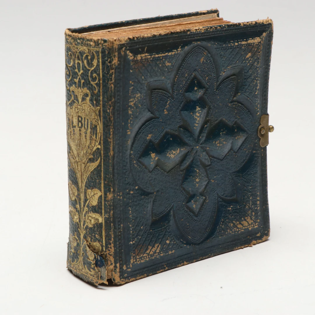 Leather Gem Tintype Portrait Album, 19th Century