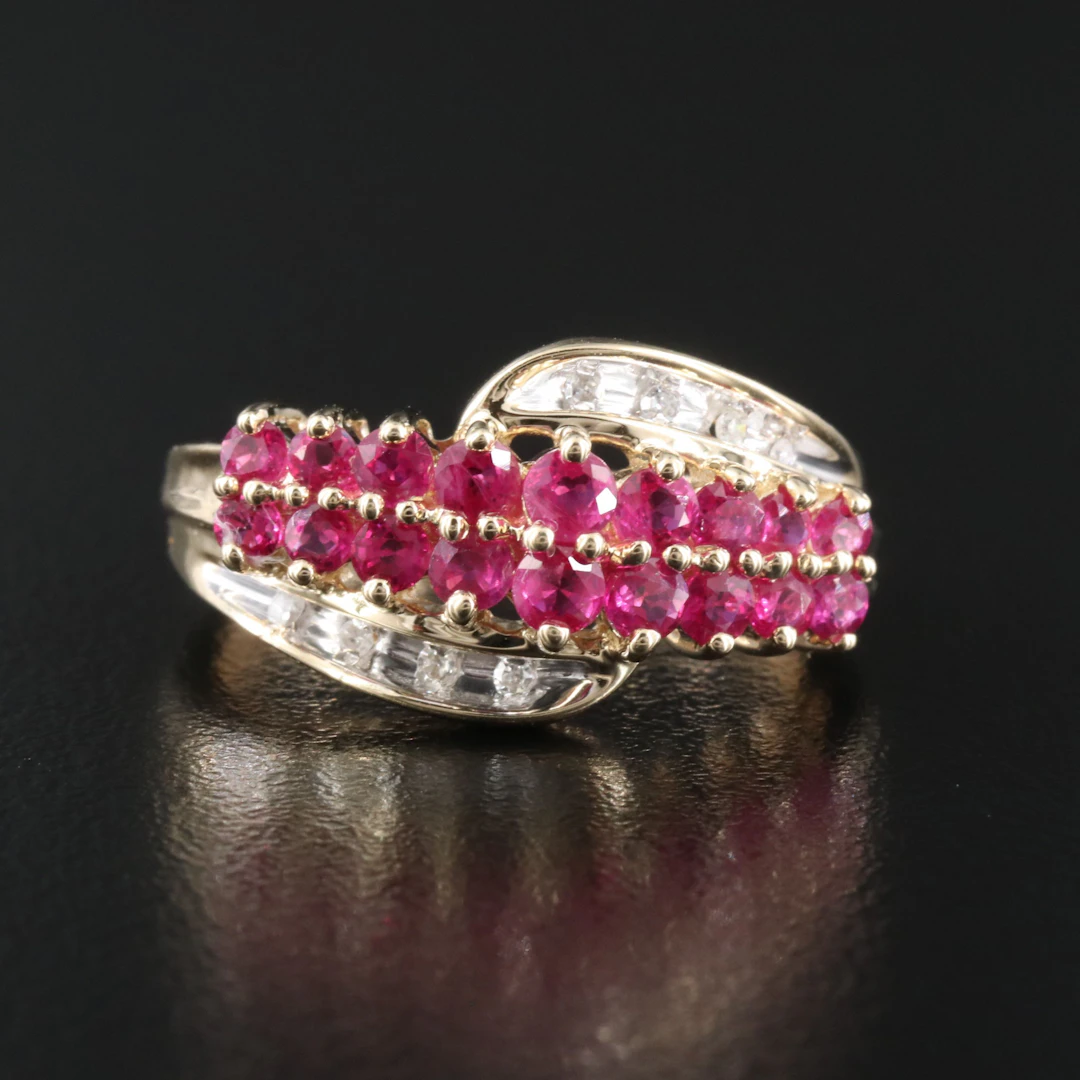 14K Ruby and Diamond Ring