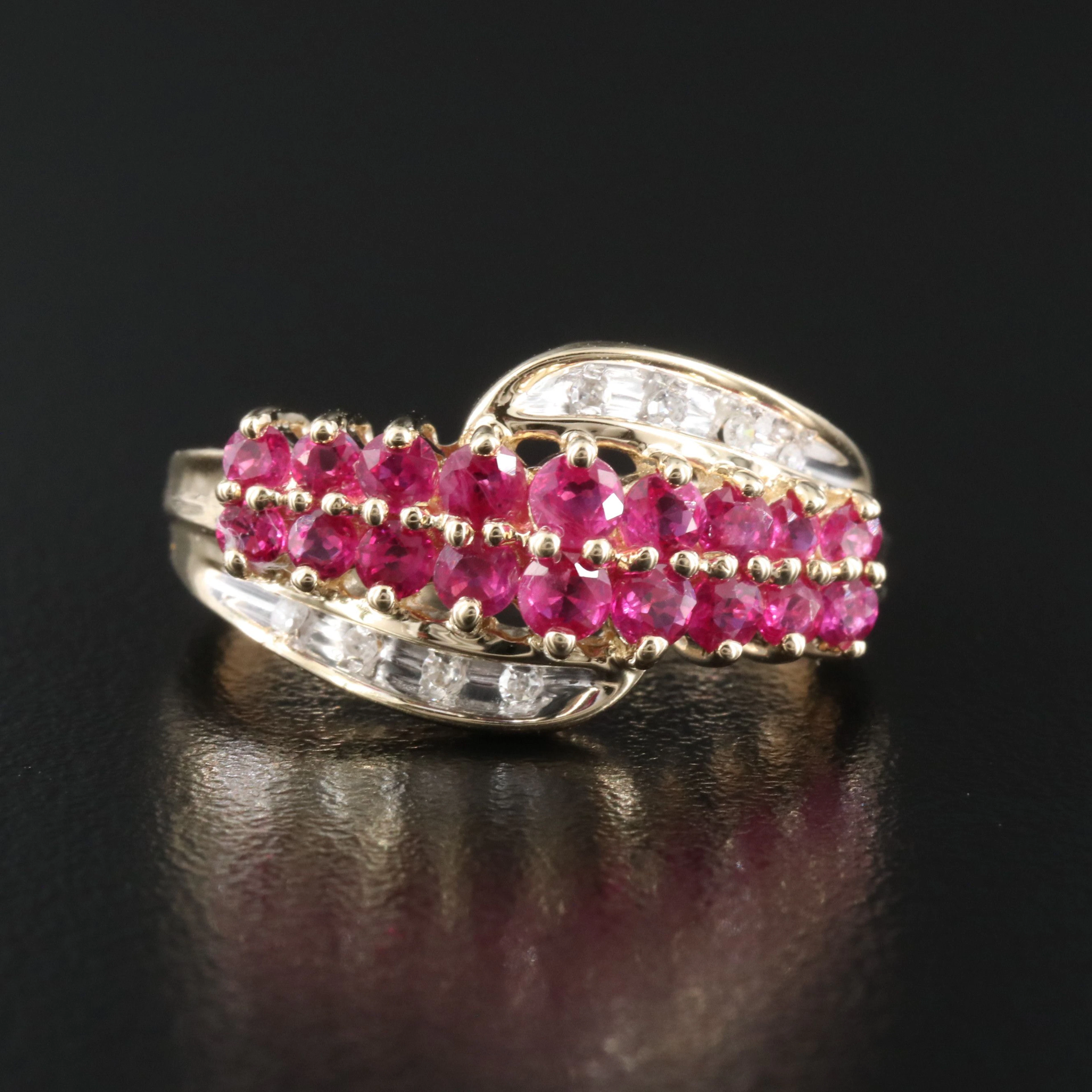 14K Ruby and Diamond Ring
