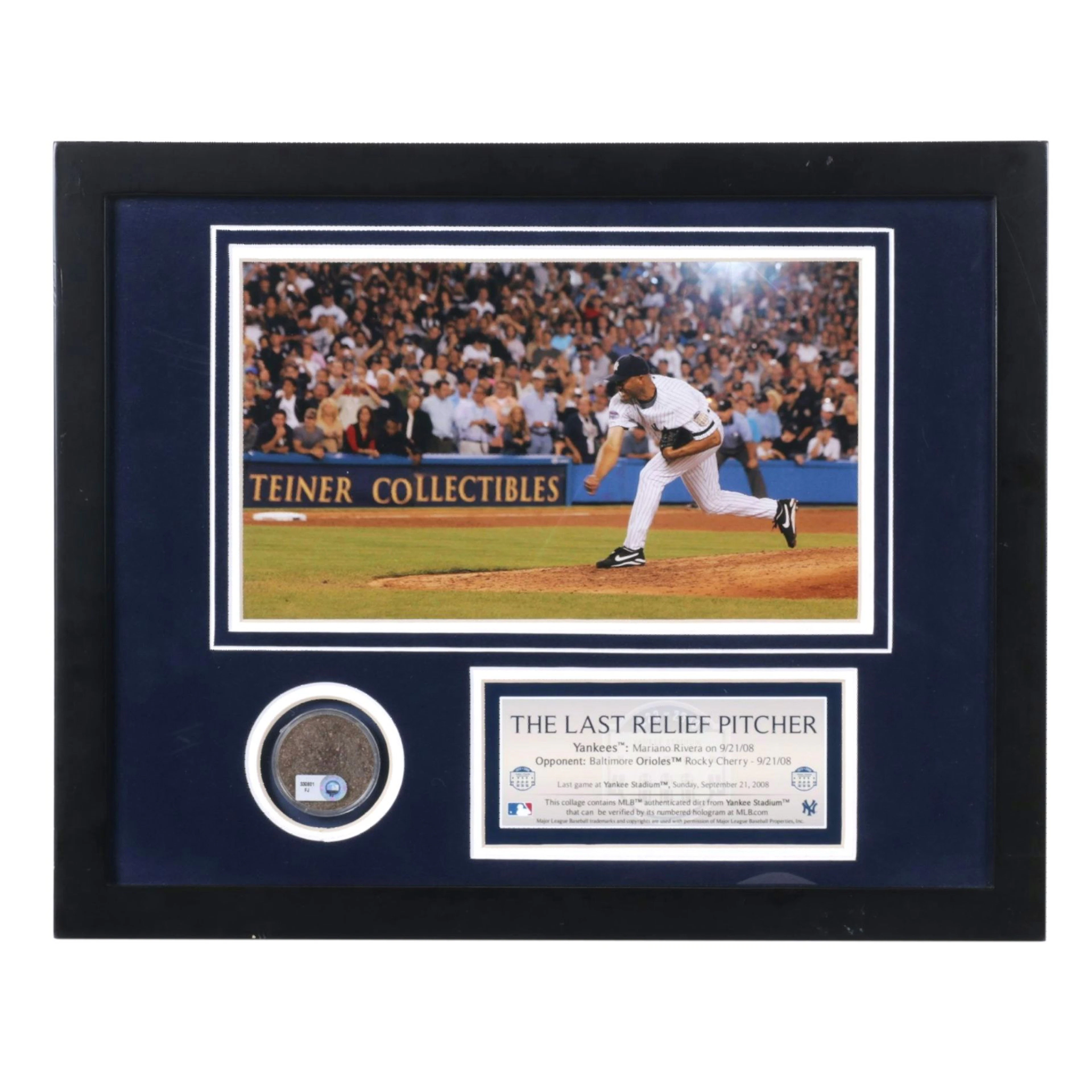 Mariano Rivera "The Last Relief Pitcher" with Authentic Yankee Stadium Dirt