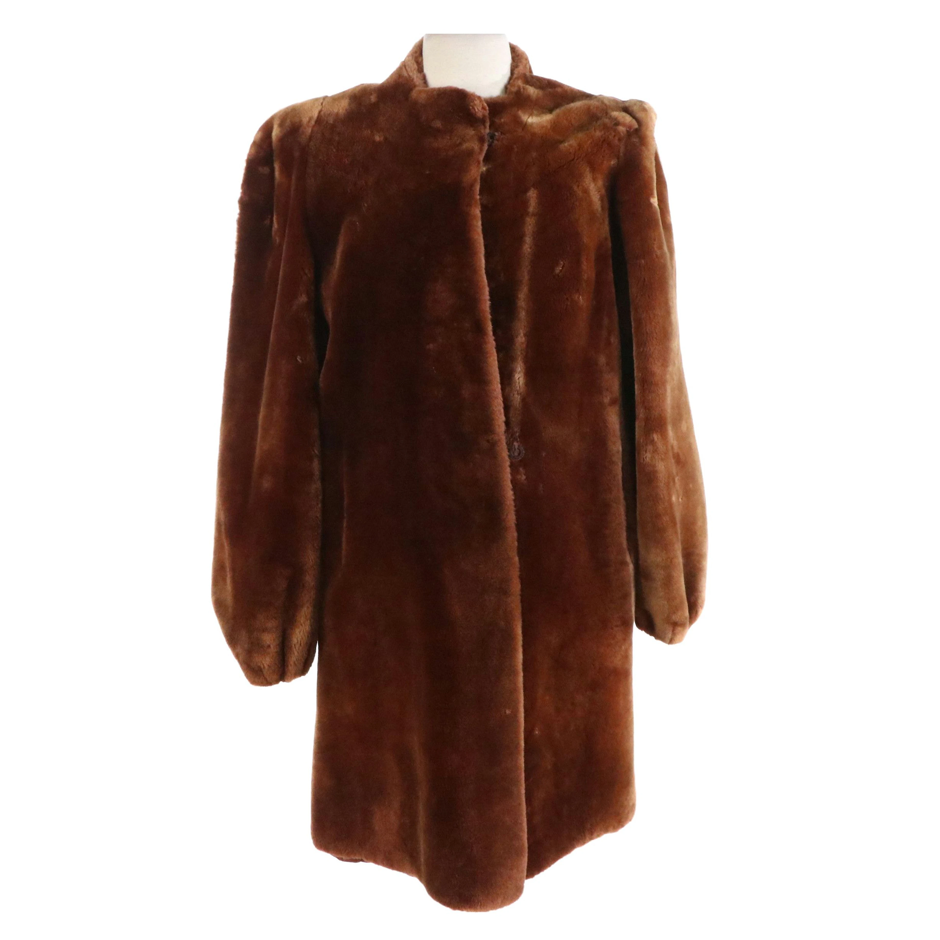Brown Shearling Coat by Capitol Fur Shop