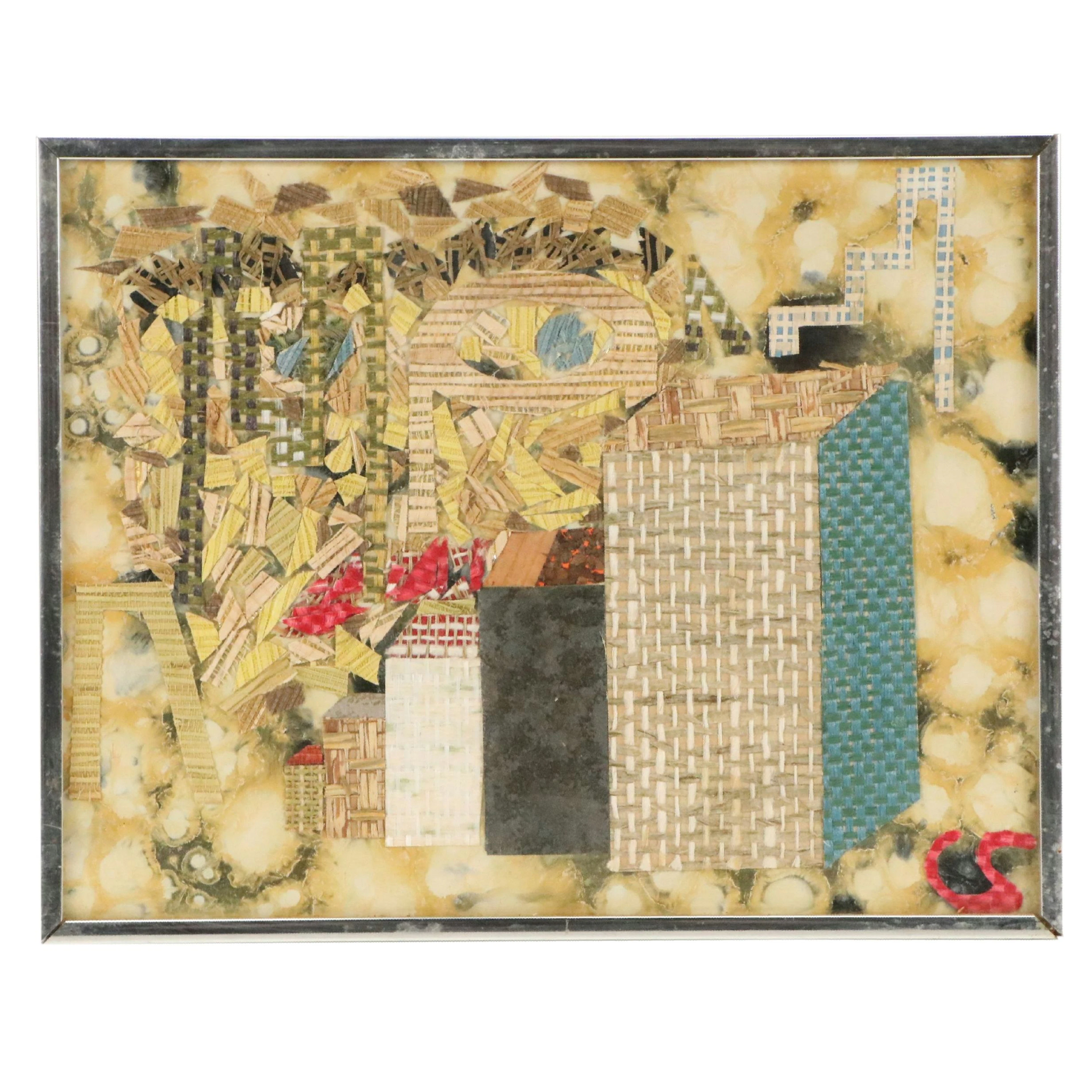 Abstract Collage of Woven Materials, 20th Century