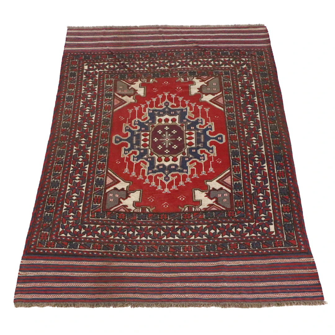 6'2 x 9'7 Handwoven Afghan Barjasta Area Rug
