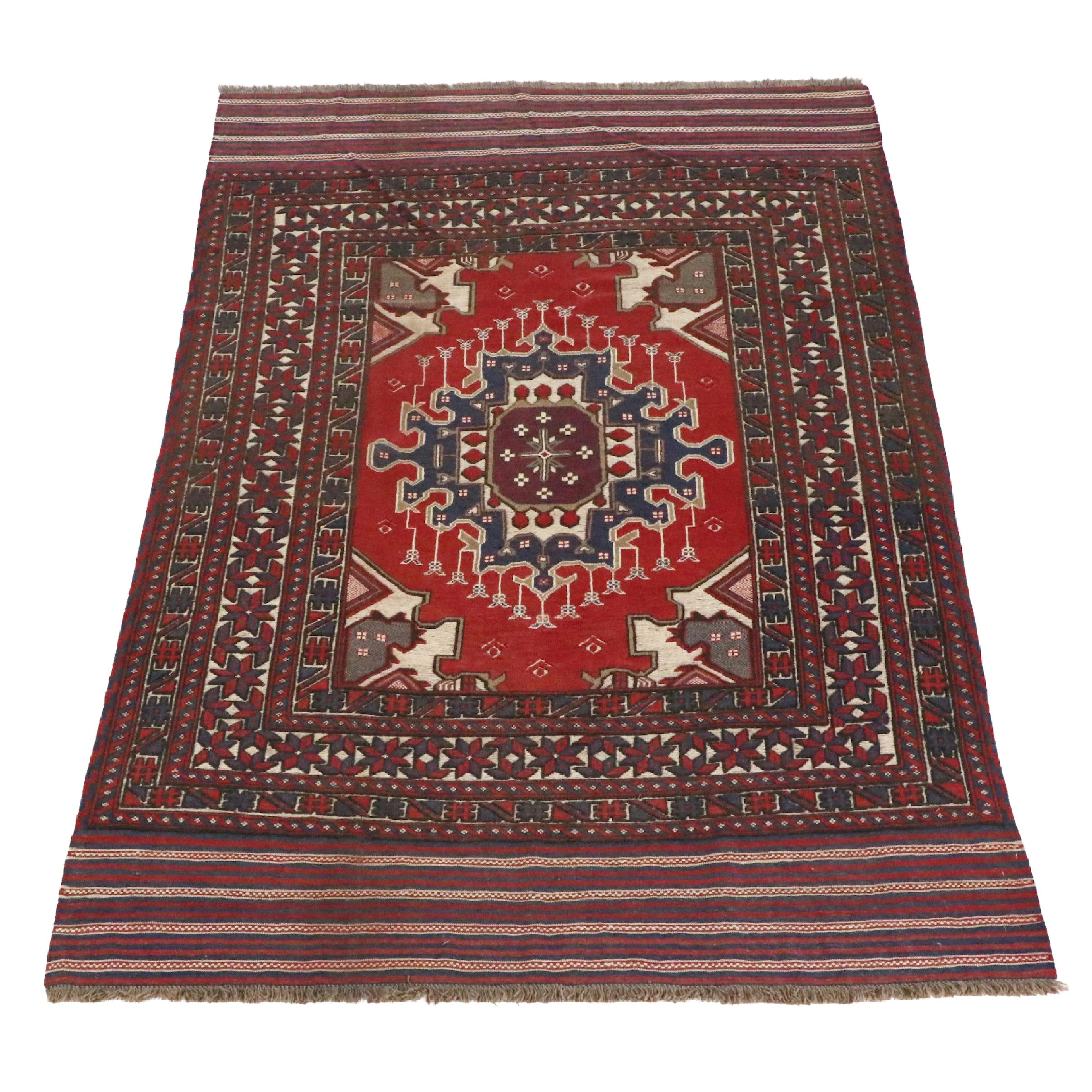 6'2 x 9'7 Handwoven Afghan Barjasta Area Rug