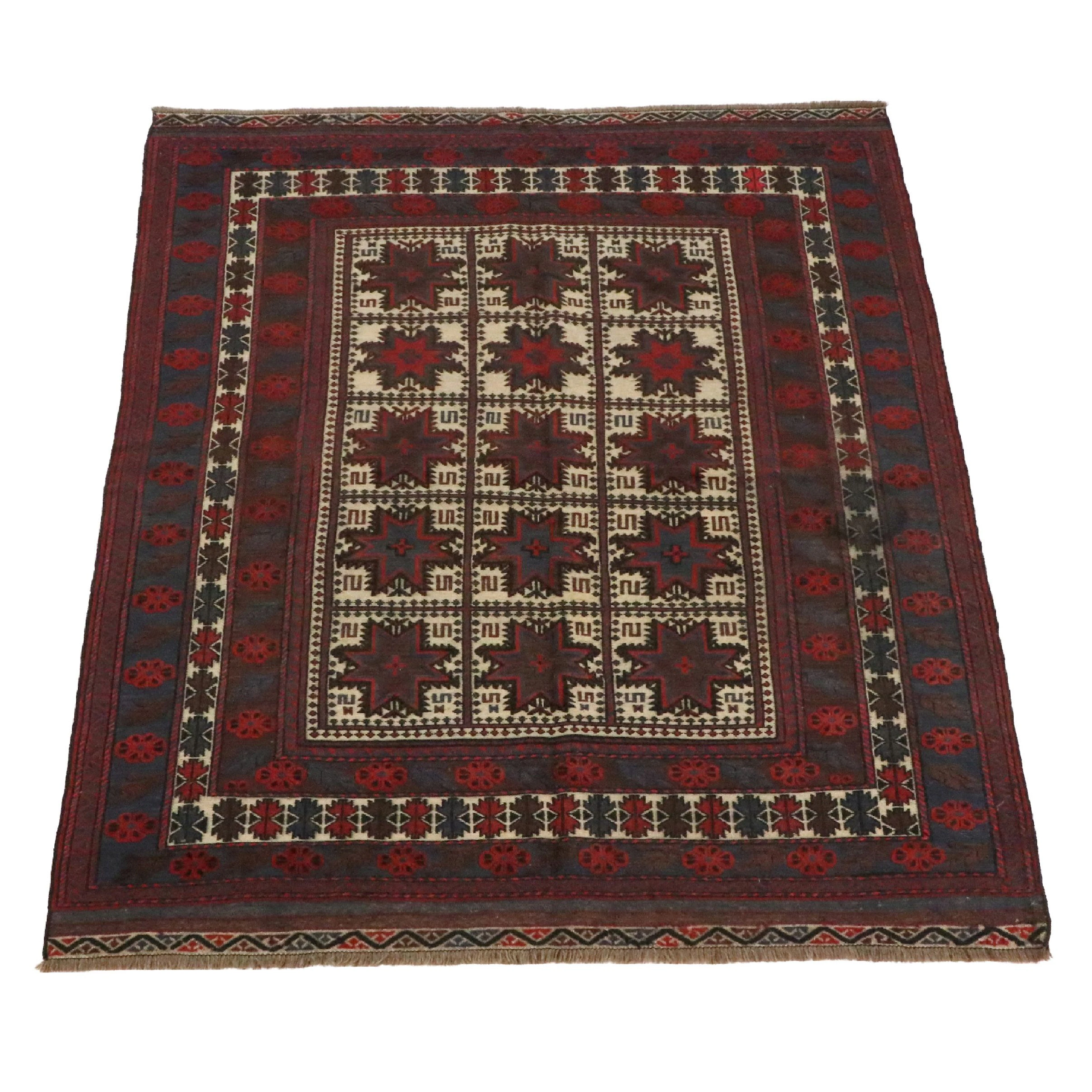 6'8 x 8'7 Handwoven Afghan Barjasta Area Rug