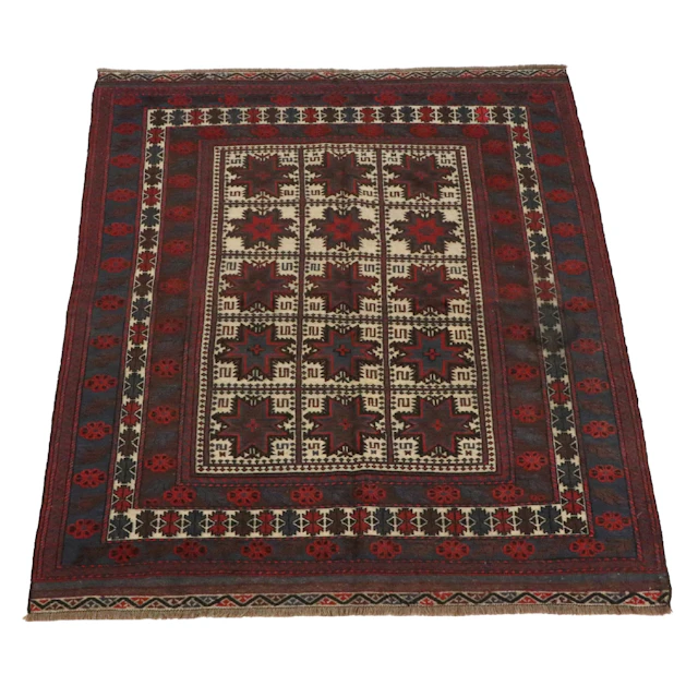 6'8 x 8'7 Handwoven Afghan Barjasta Area Rug