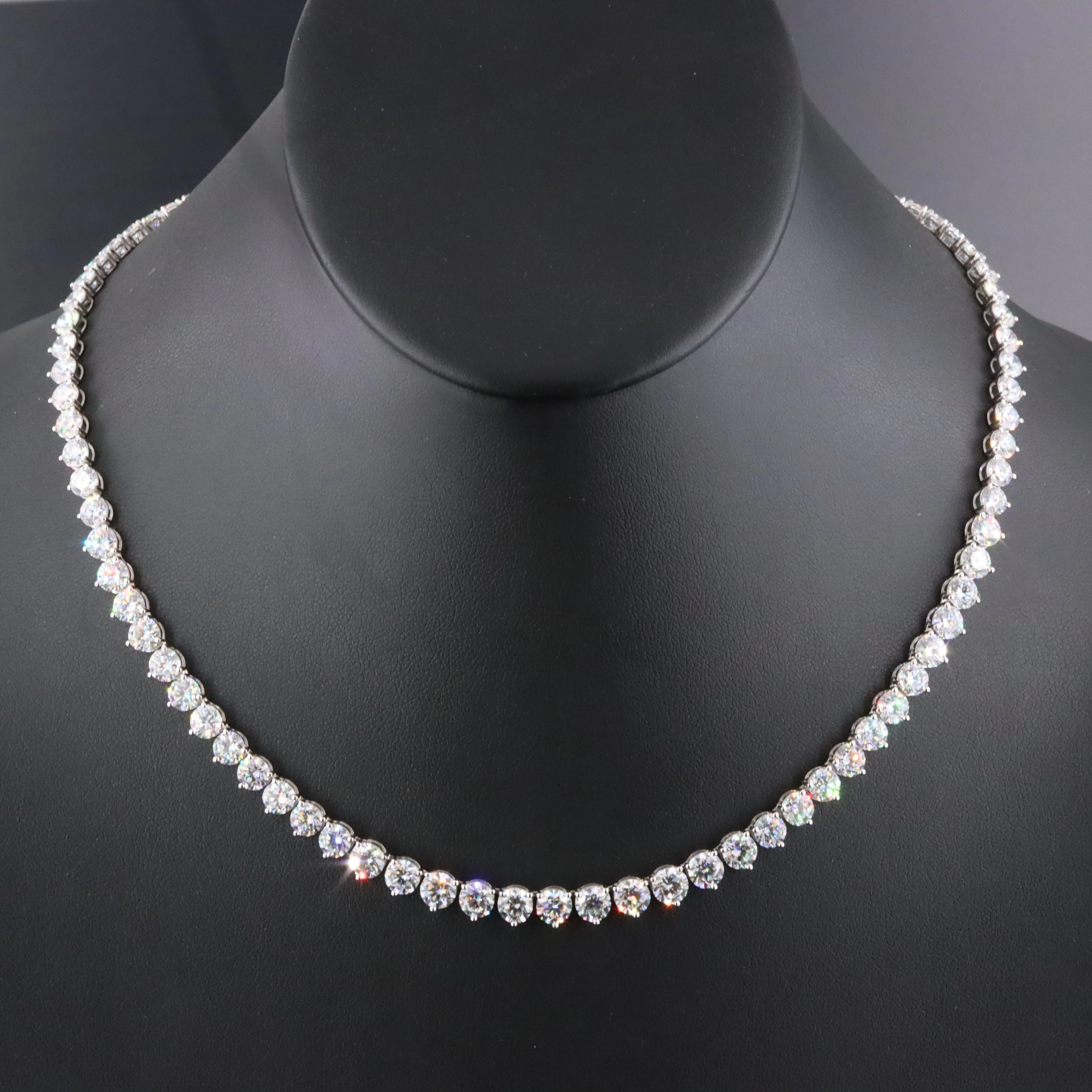 14K 30.63 CTW Lab Grown Diamond Rivière Necklace