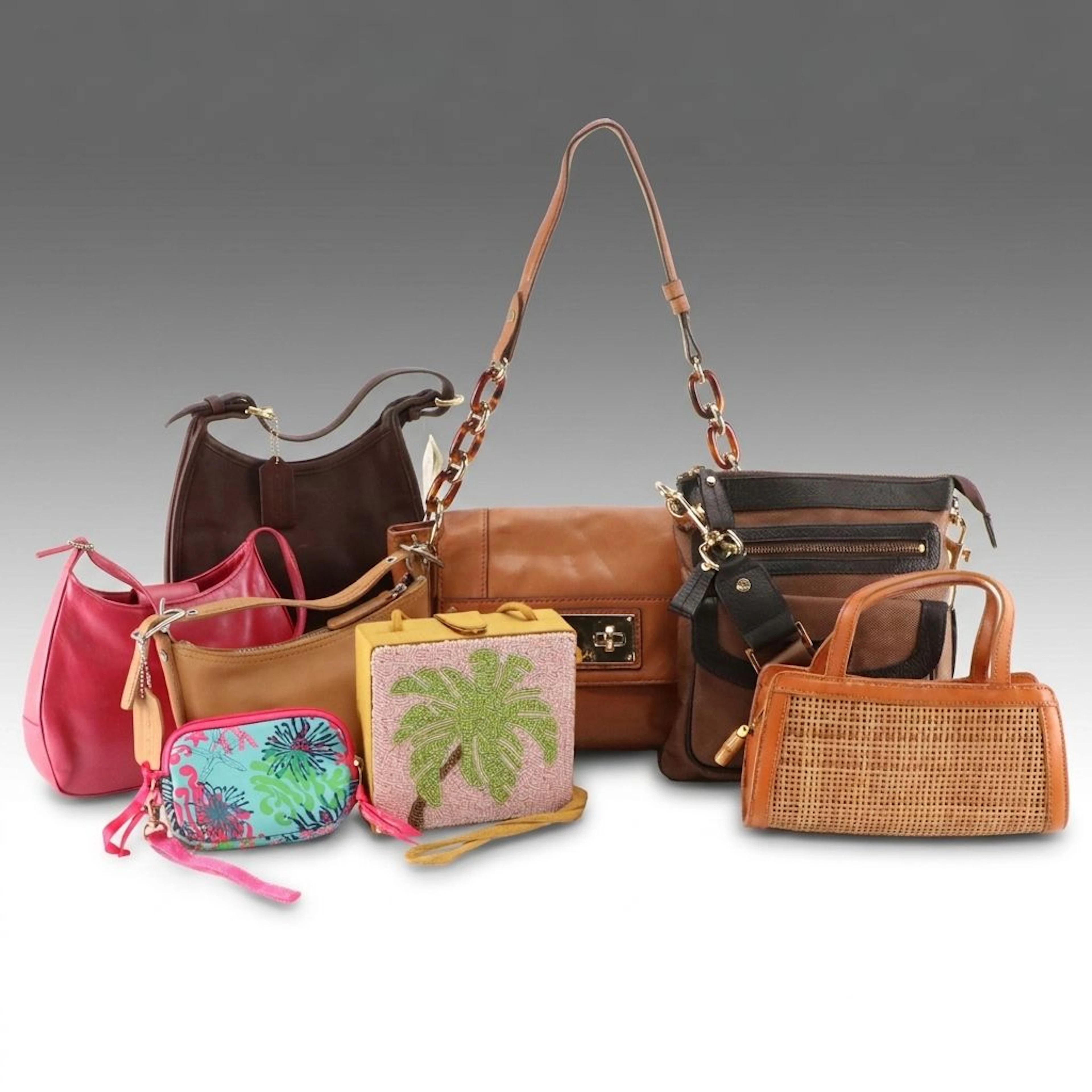 Coach Small Hobo Shoulder Bags in Leather with Tommy Bahama & Other Bags