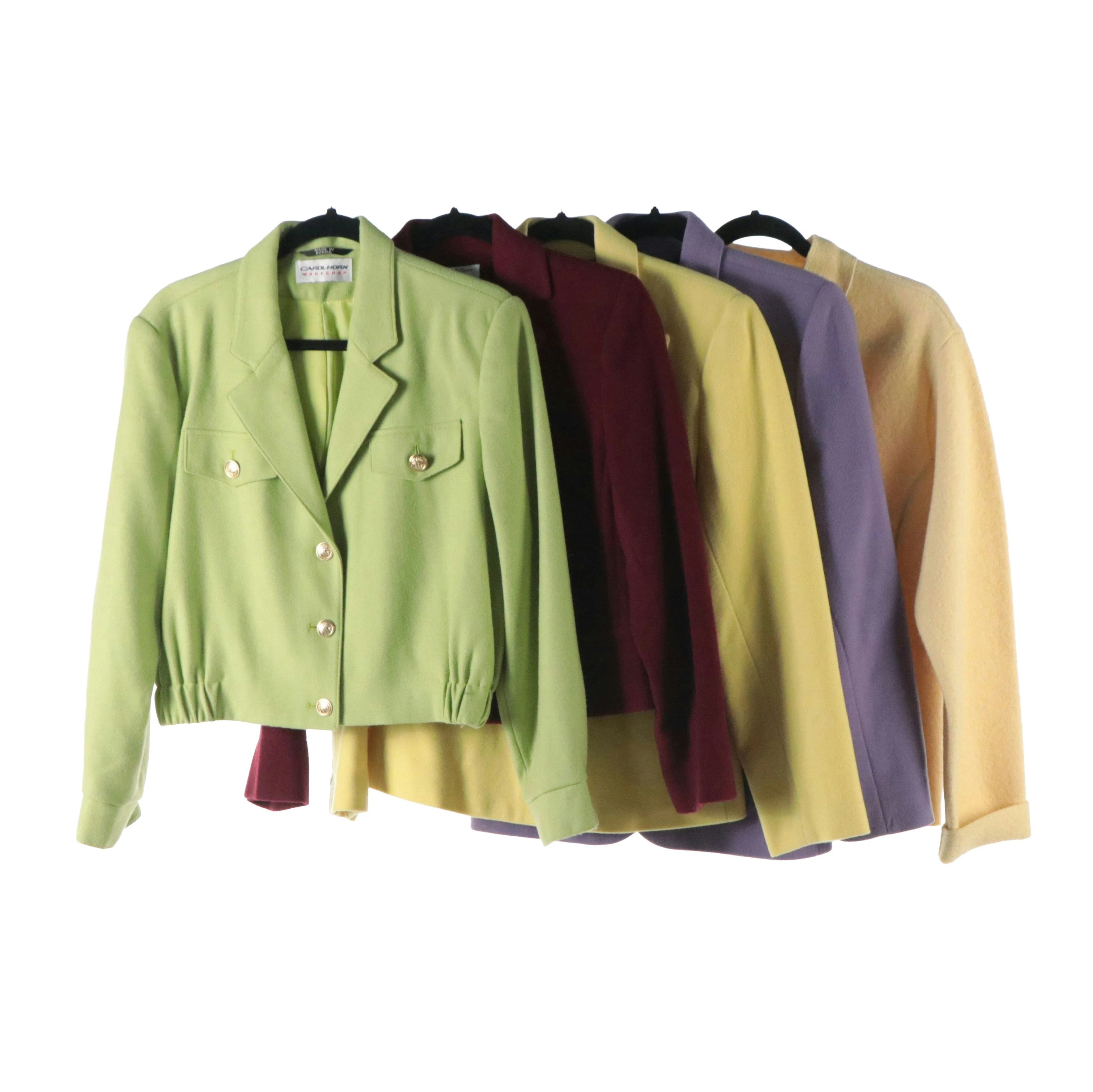 Harvé Benard, Carol Horn & Roth Lecover Wool Blazers with Other Wool Zip Jacket
