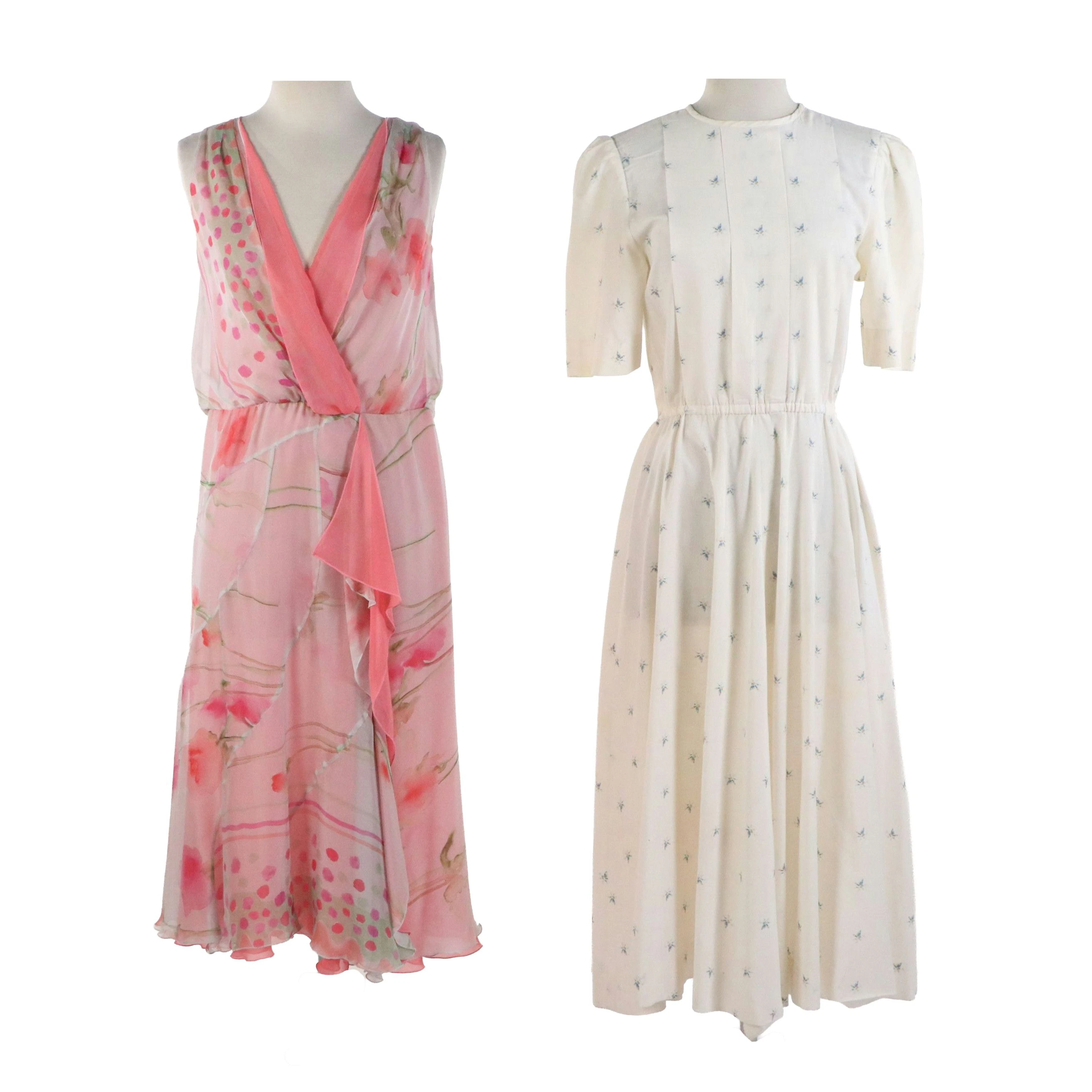 Philosophy di Alberta Ferretti Bias Cut Silk Dress and Other Midi Dress