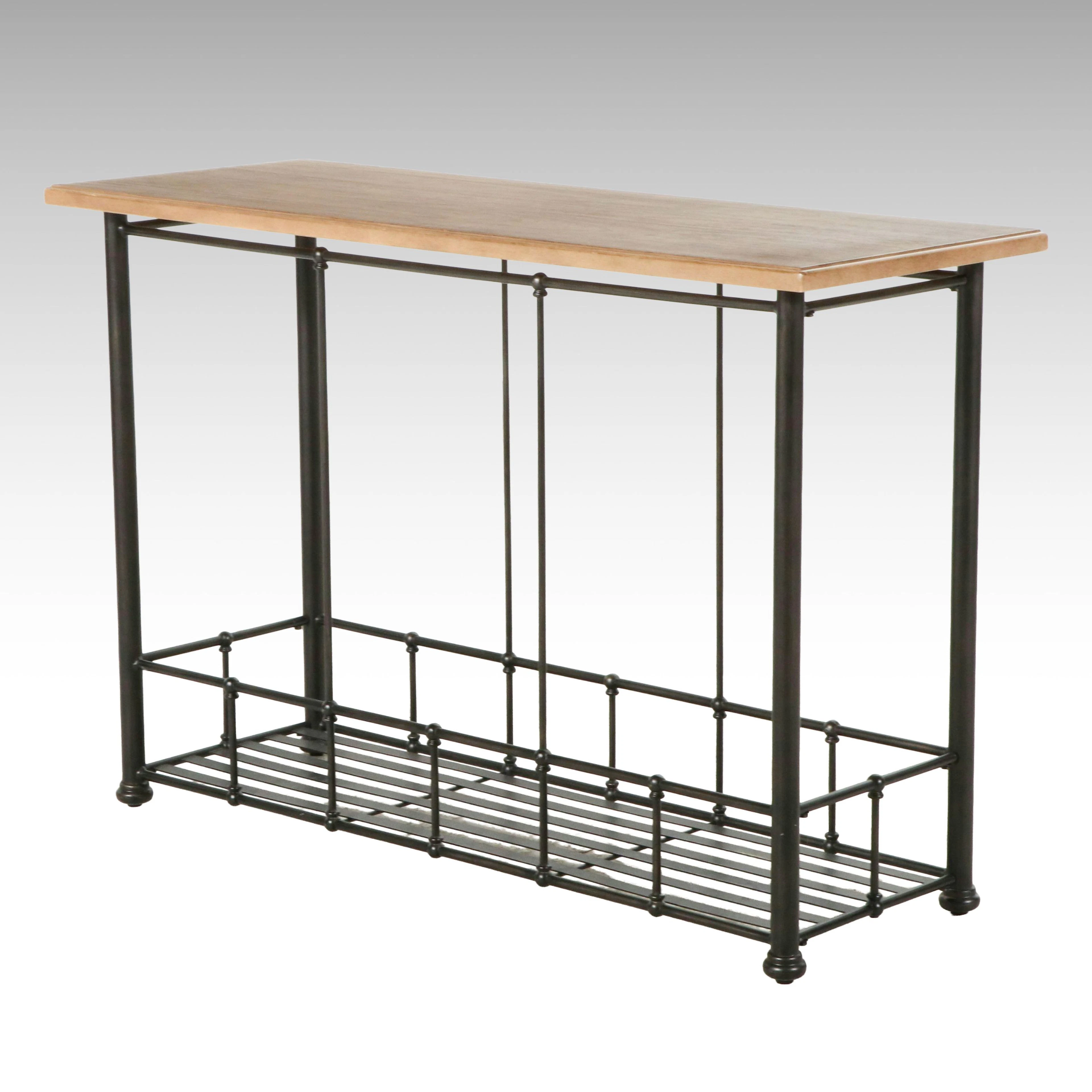 Hillsdale Furniture Industrial Style Console Table with Slotted Lower Shelf