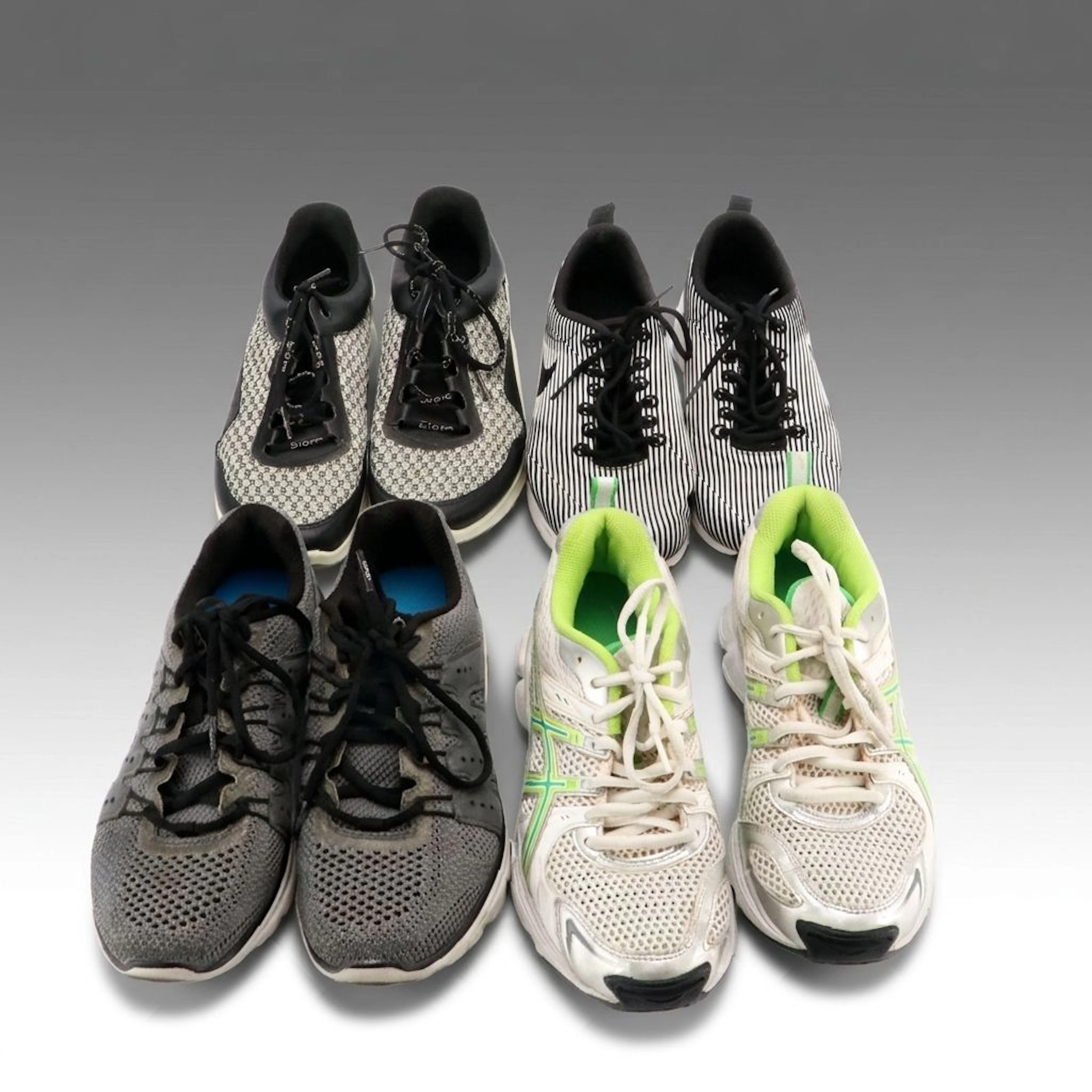 Asics, Nike, Ecco and Abeo Sneakers;Running Shoes