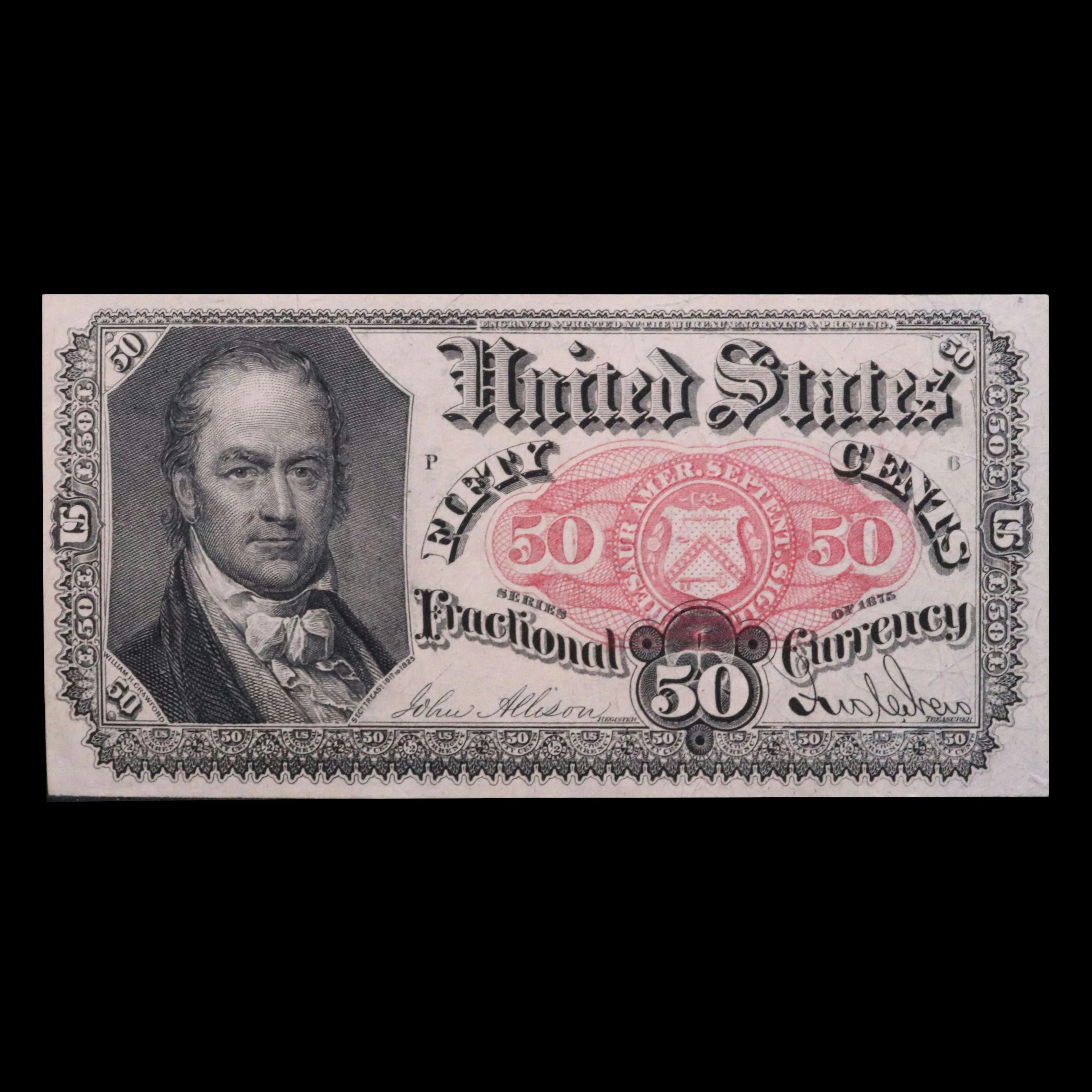 1875 Fifth Issue Fifty Cent Fractional Currency Note