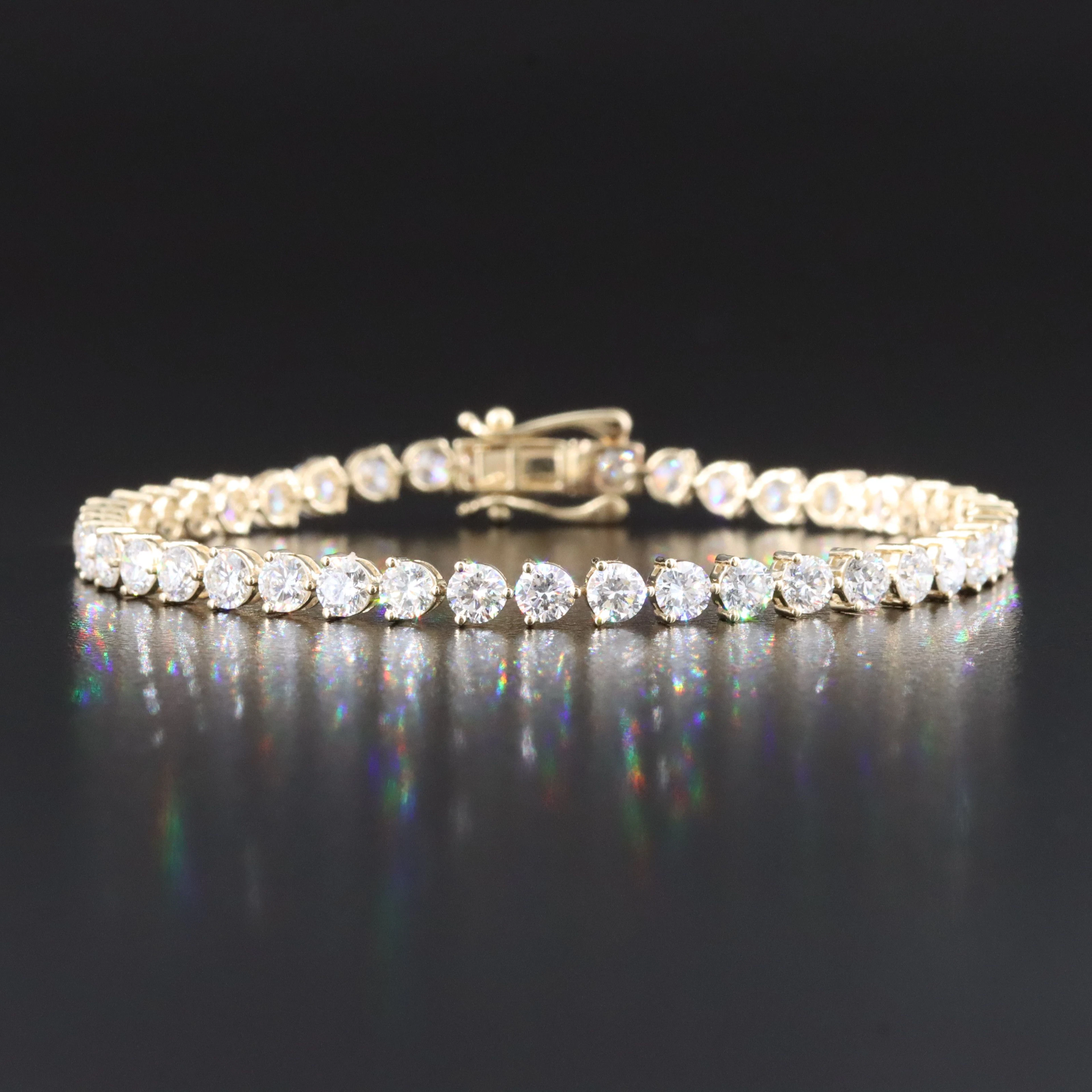 14K 6.07 CTW Lab Grown Diamond Line Bracelet