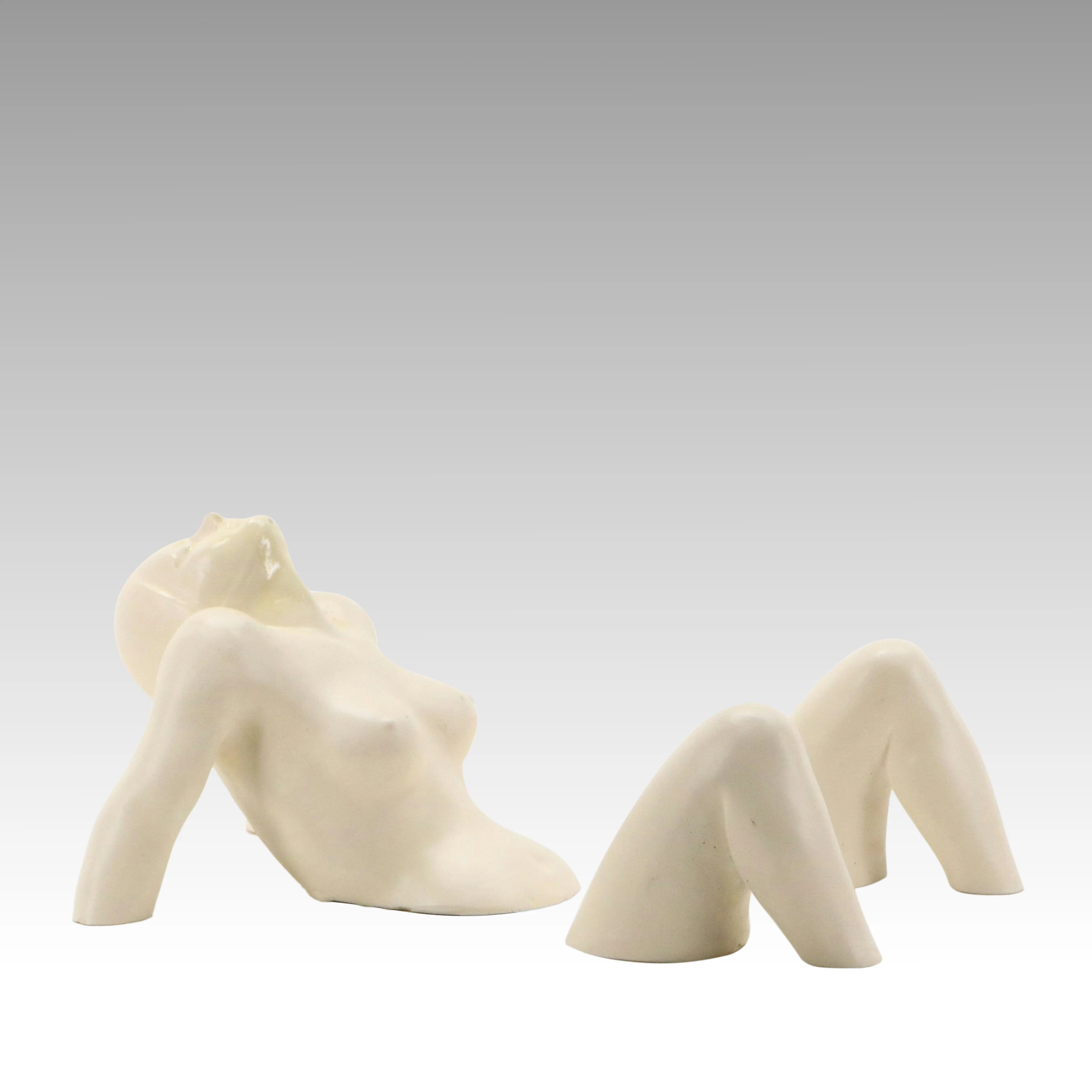 Bisque Porcelain Sculpture of Erotic Nude, Late 20th to 21st Century