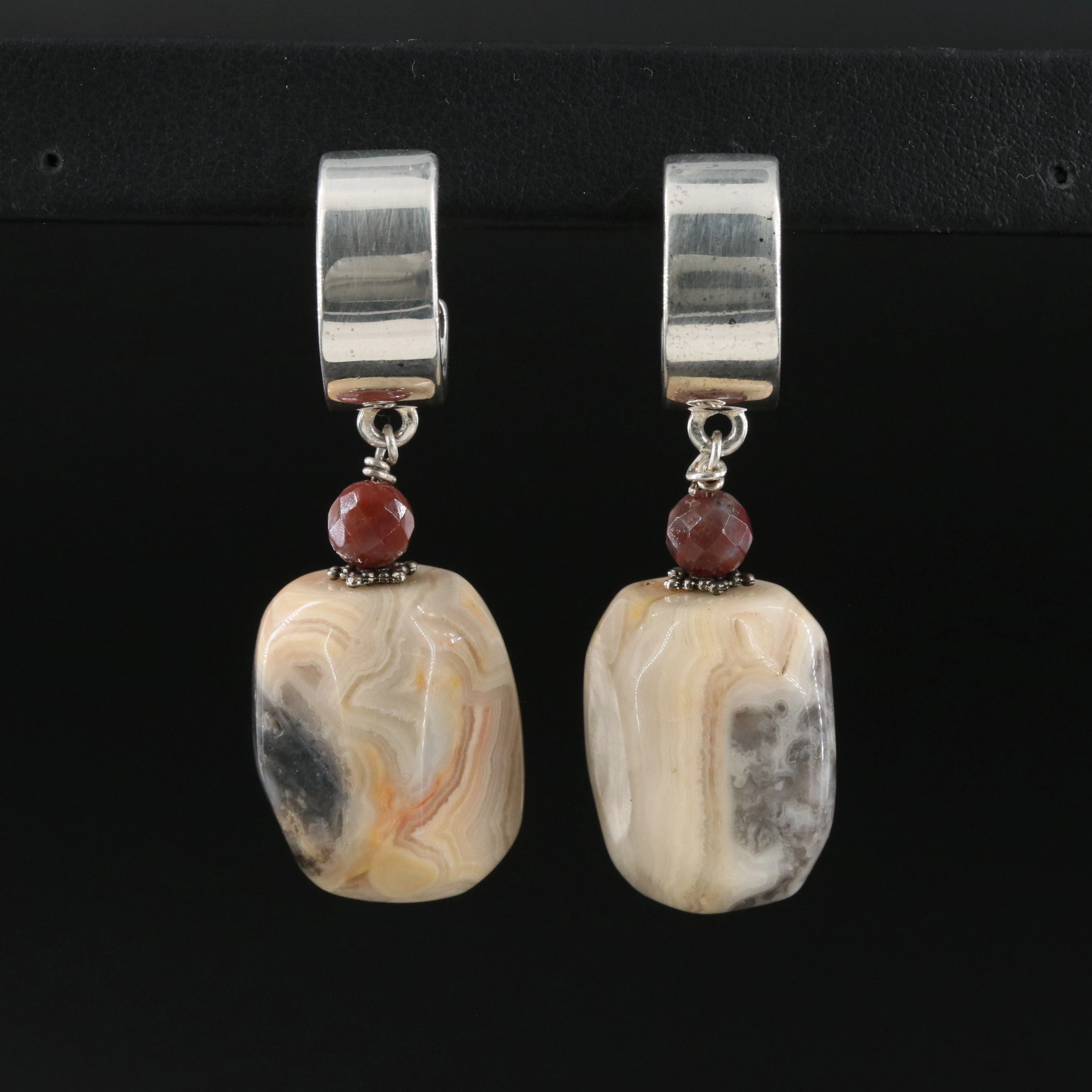 Sterling Agate Earrings