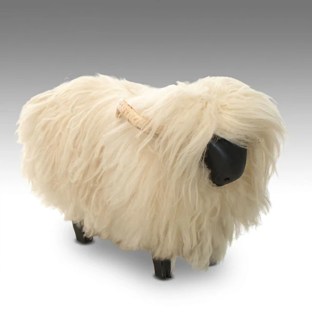 Sheepskin Stool in the Manner of François-Xavier Lalanne