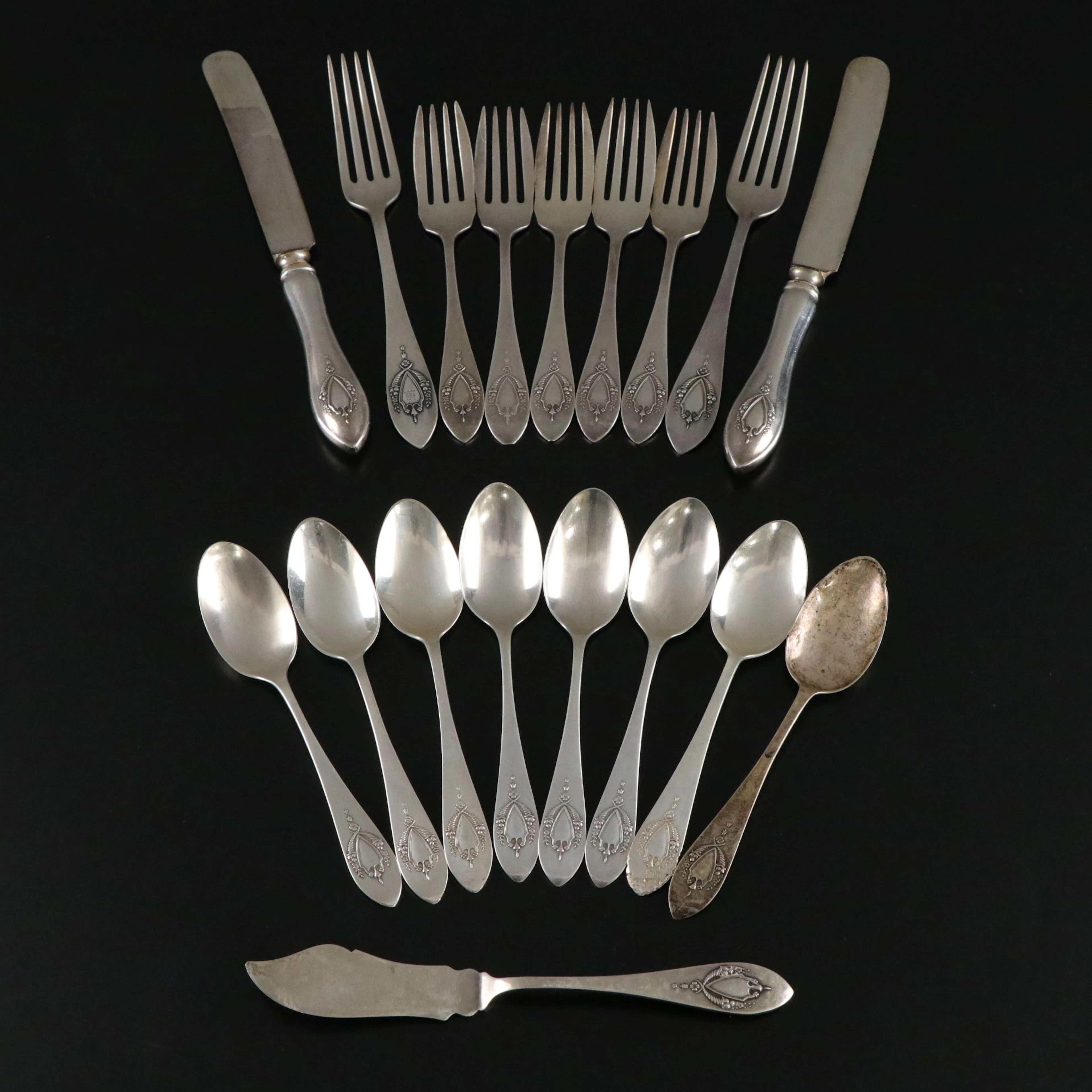 Lunt "Mount Vernon" Sterling Silver Flatware Set, 1905-1997