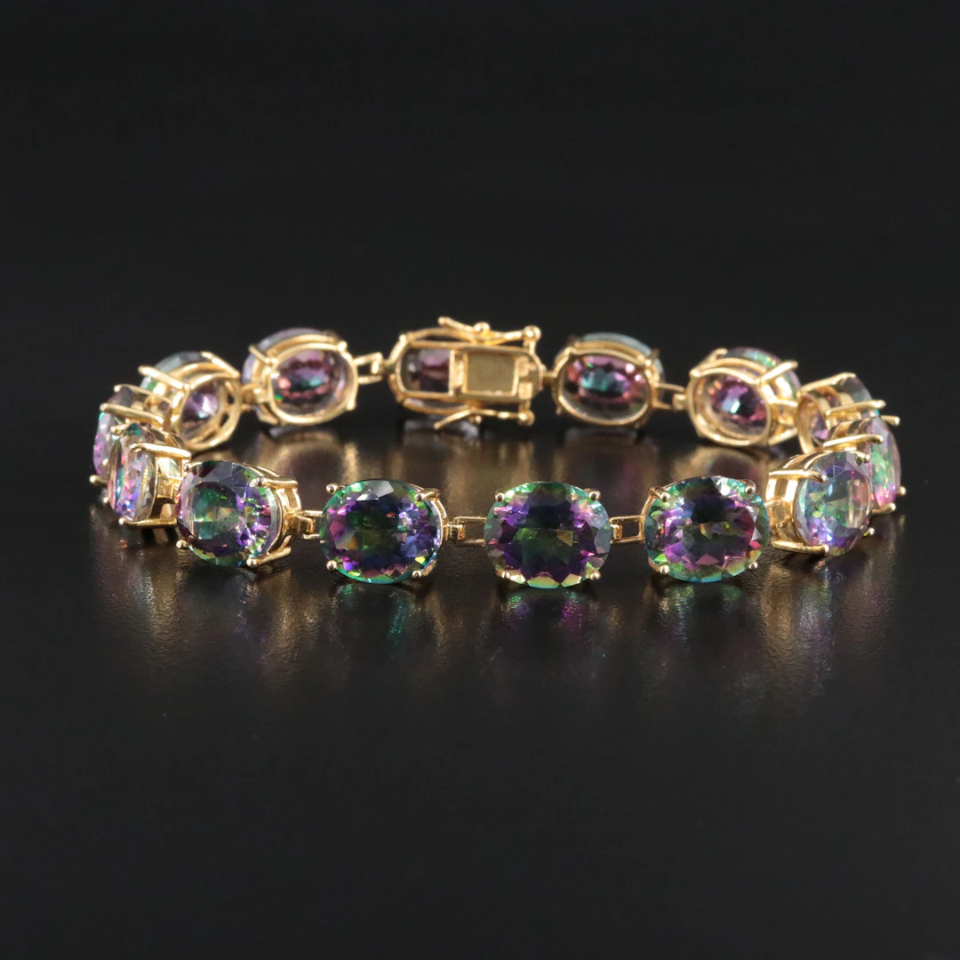 Sterling Mystic Topaz Bracelet