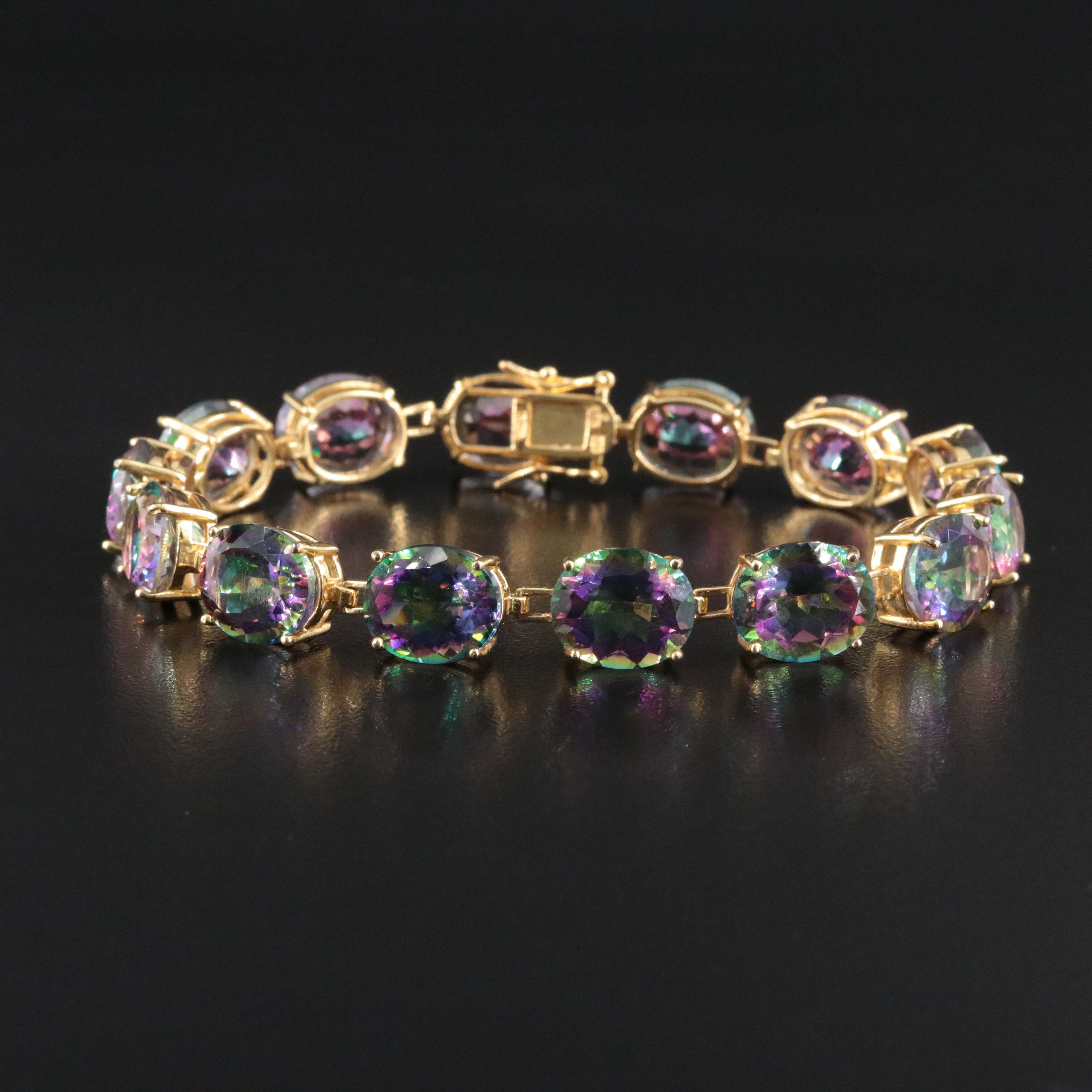 Sterling Mystic Topaz Bracelet