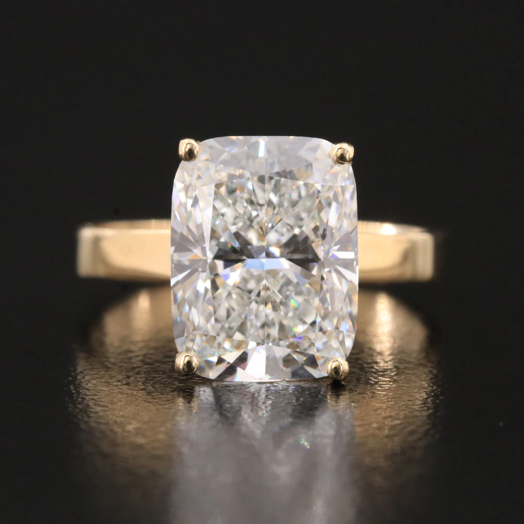 14K 5.08 CT Lab Grown Diamond Solitaire Ring with IGI Report