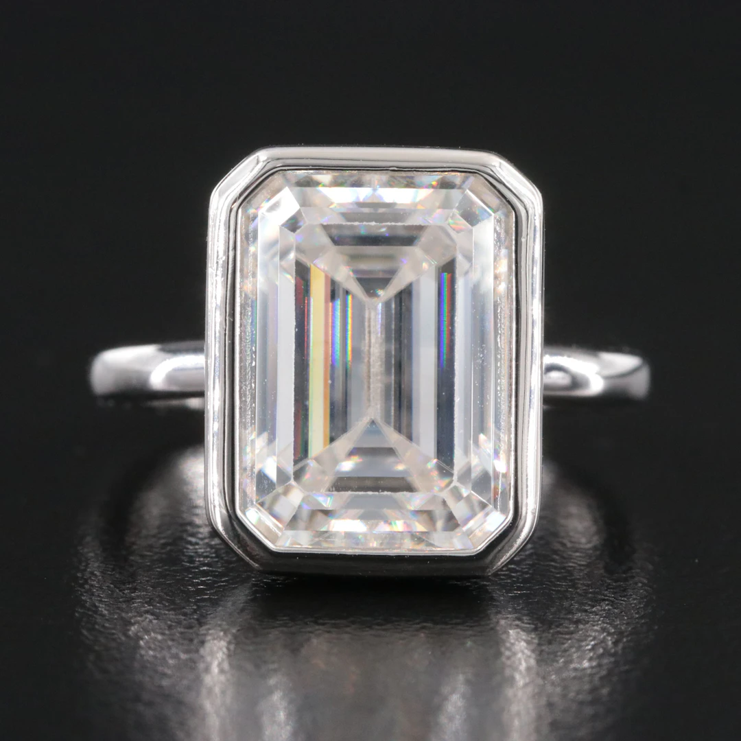 Sterling Moissanite Solitaire Ring