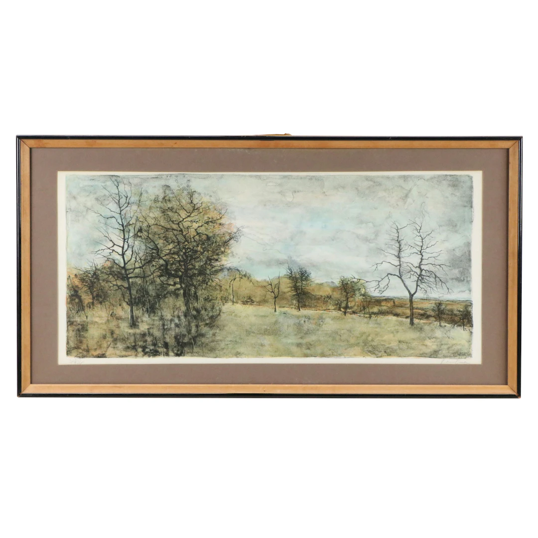 Bernard Gantner Color Lithograph "Automne," 1969