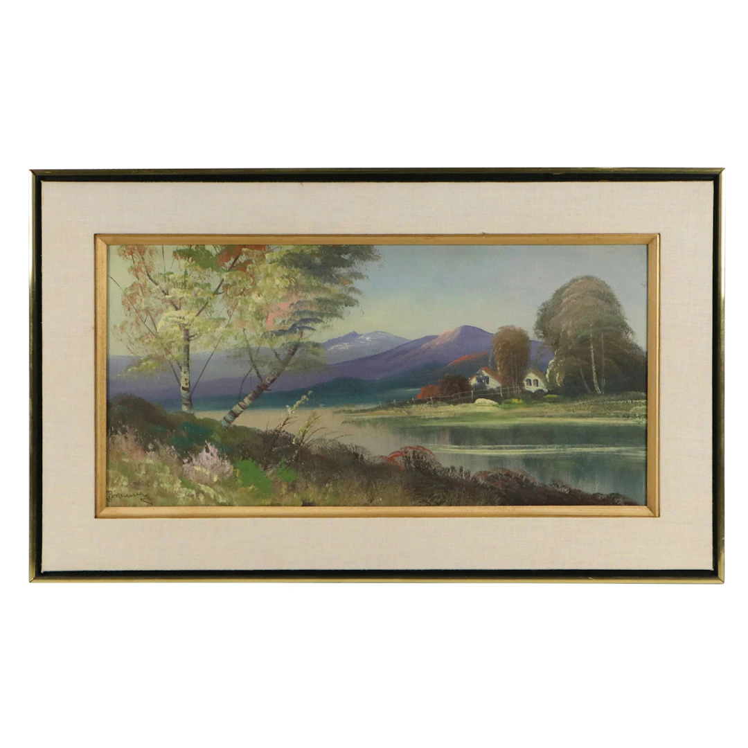 Alvah Browning Landscape Oil Painting, Early to Mid-20th Century
