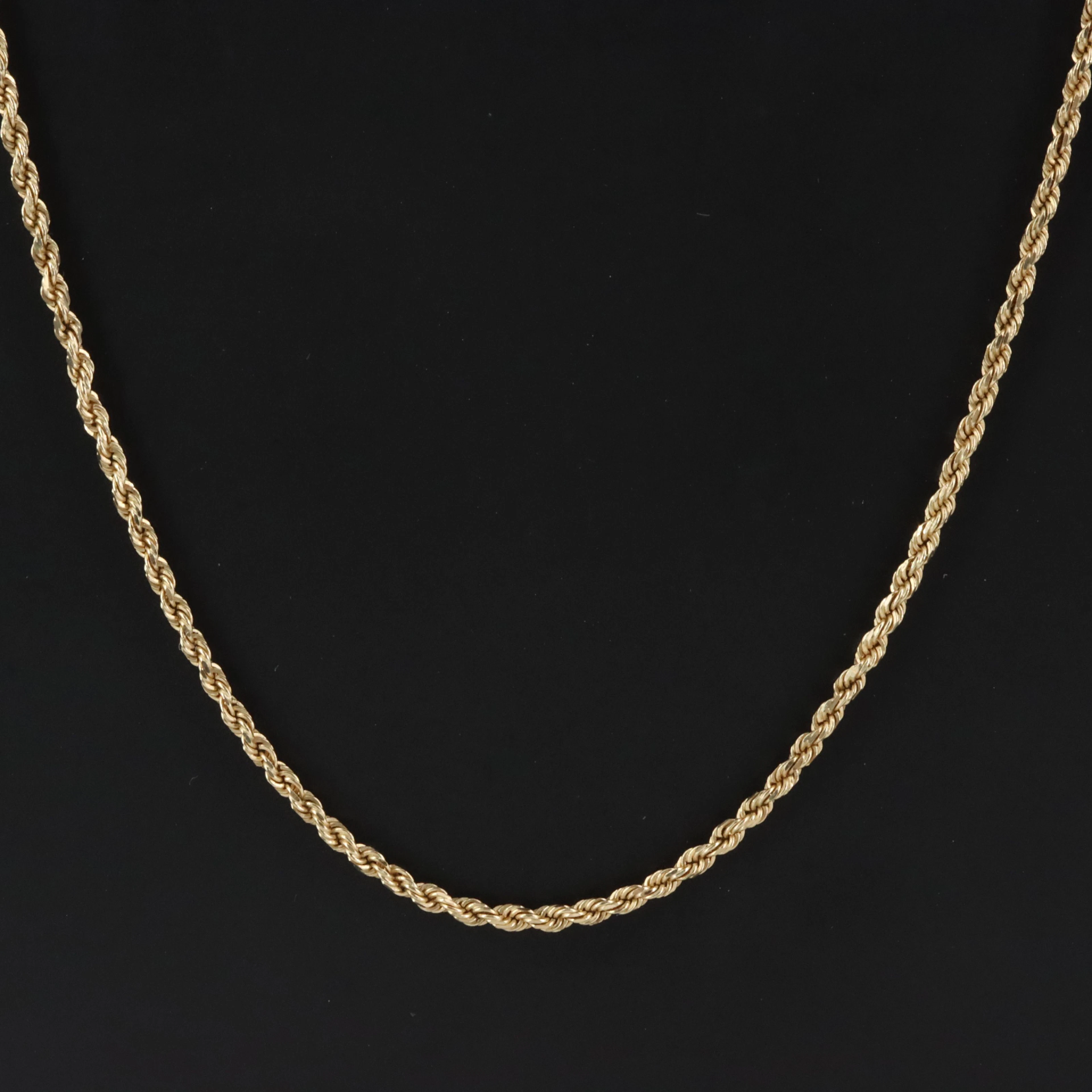 14K Braided Rope Chain Necklace
