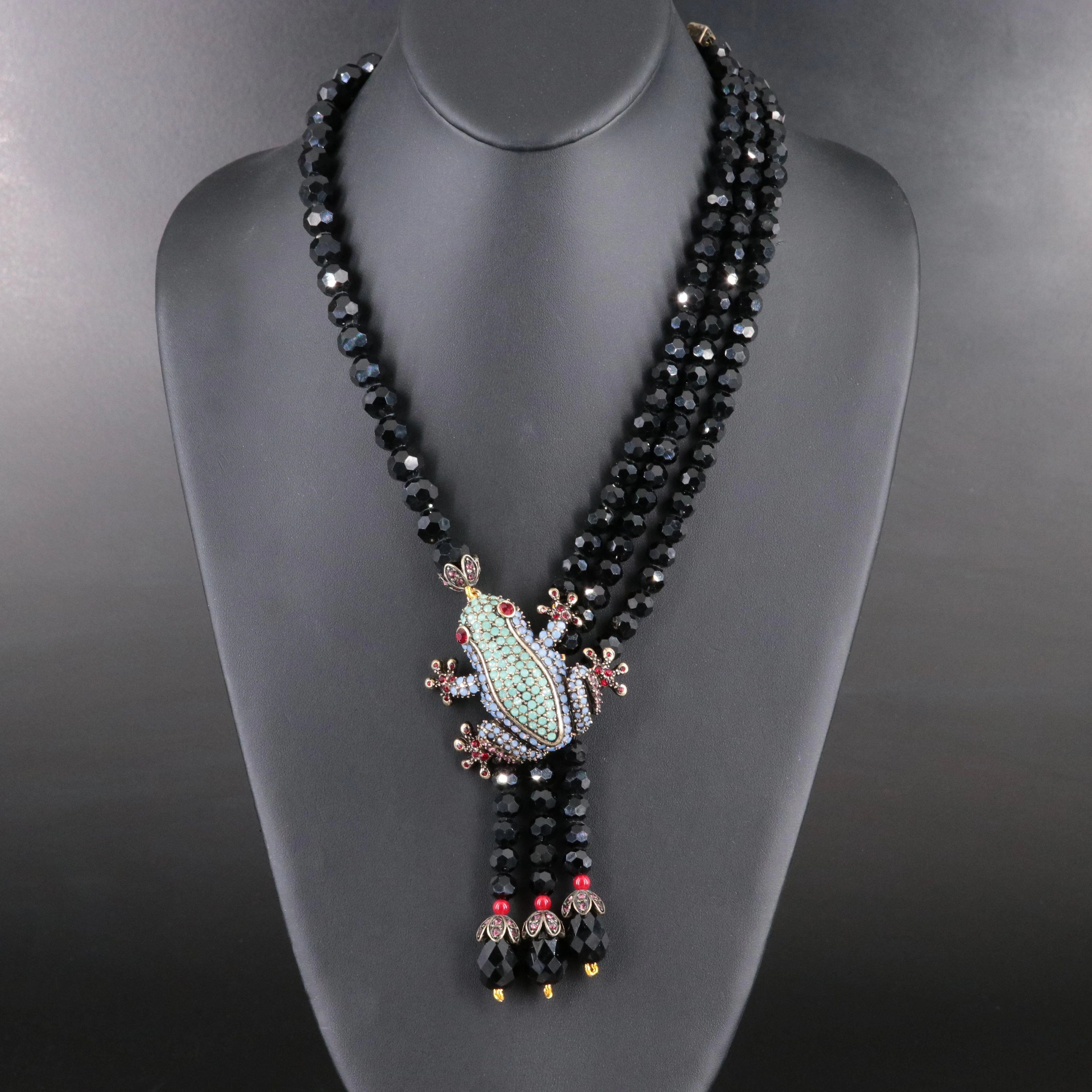 Heidi Daus Crystal Frog Necklace