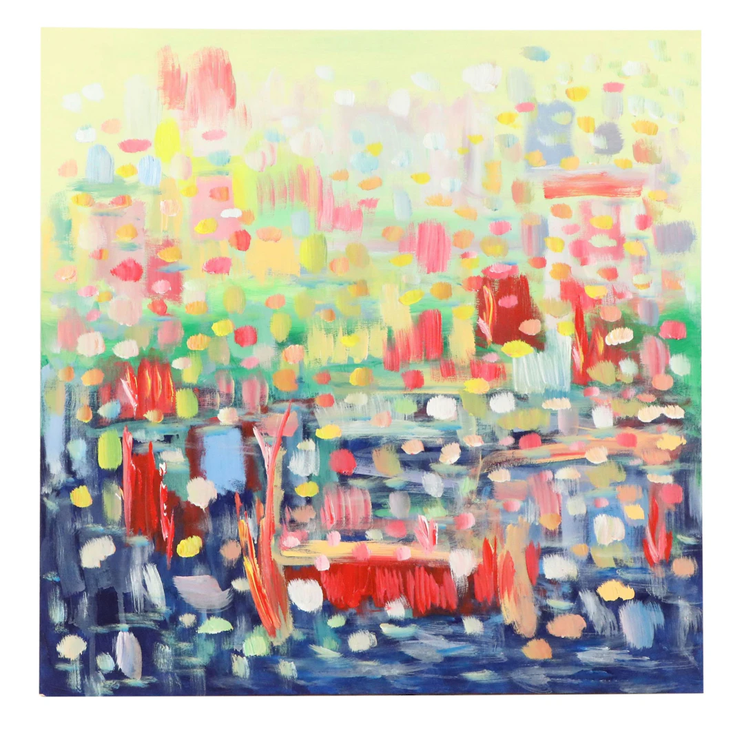 Saul Gefen Abstract Acrylic Painting "Harmony," 2026