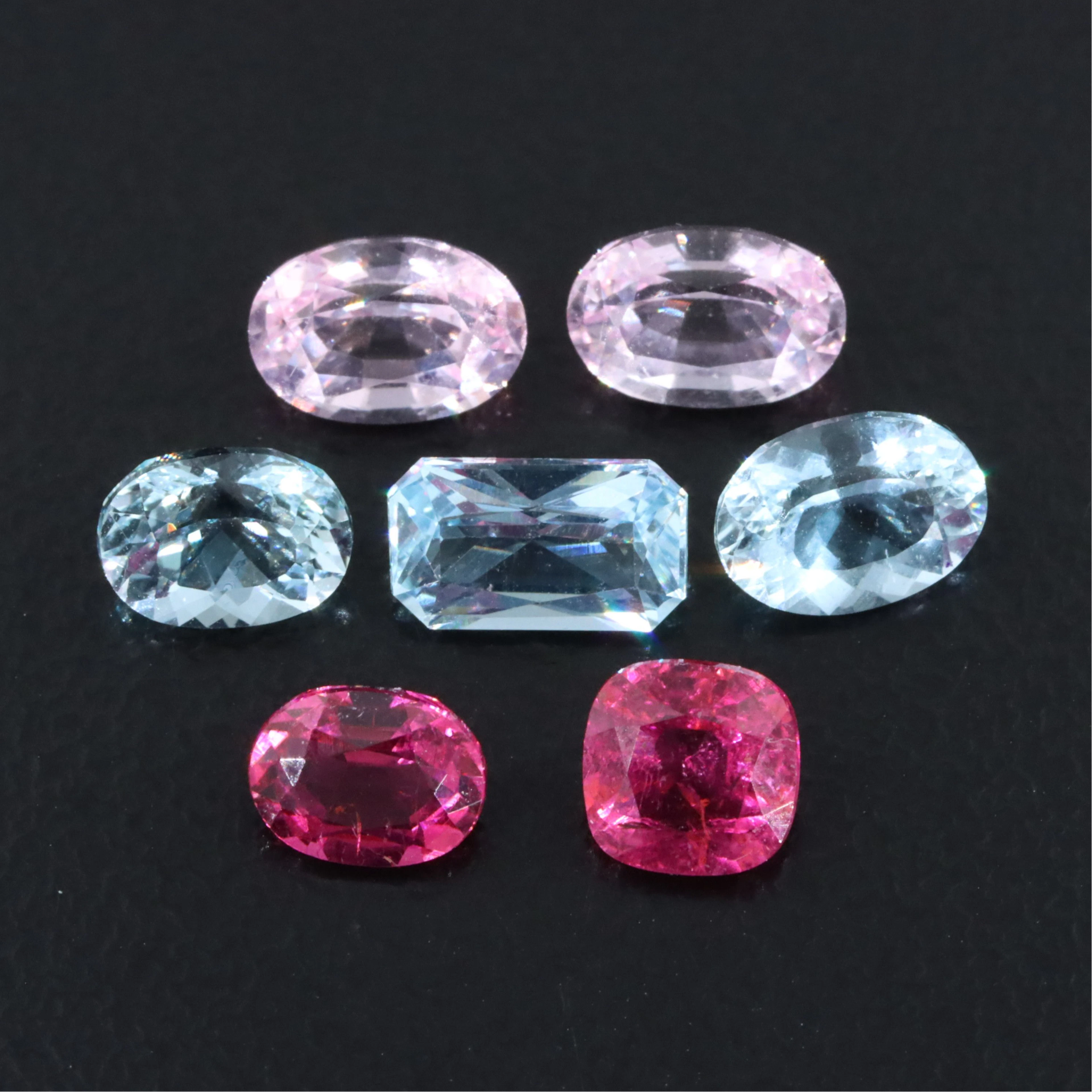 Loose 4.60 CTW Tourmaline, Aquamarine and Morganite