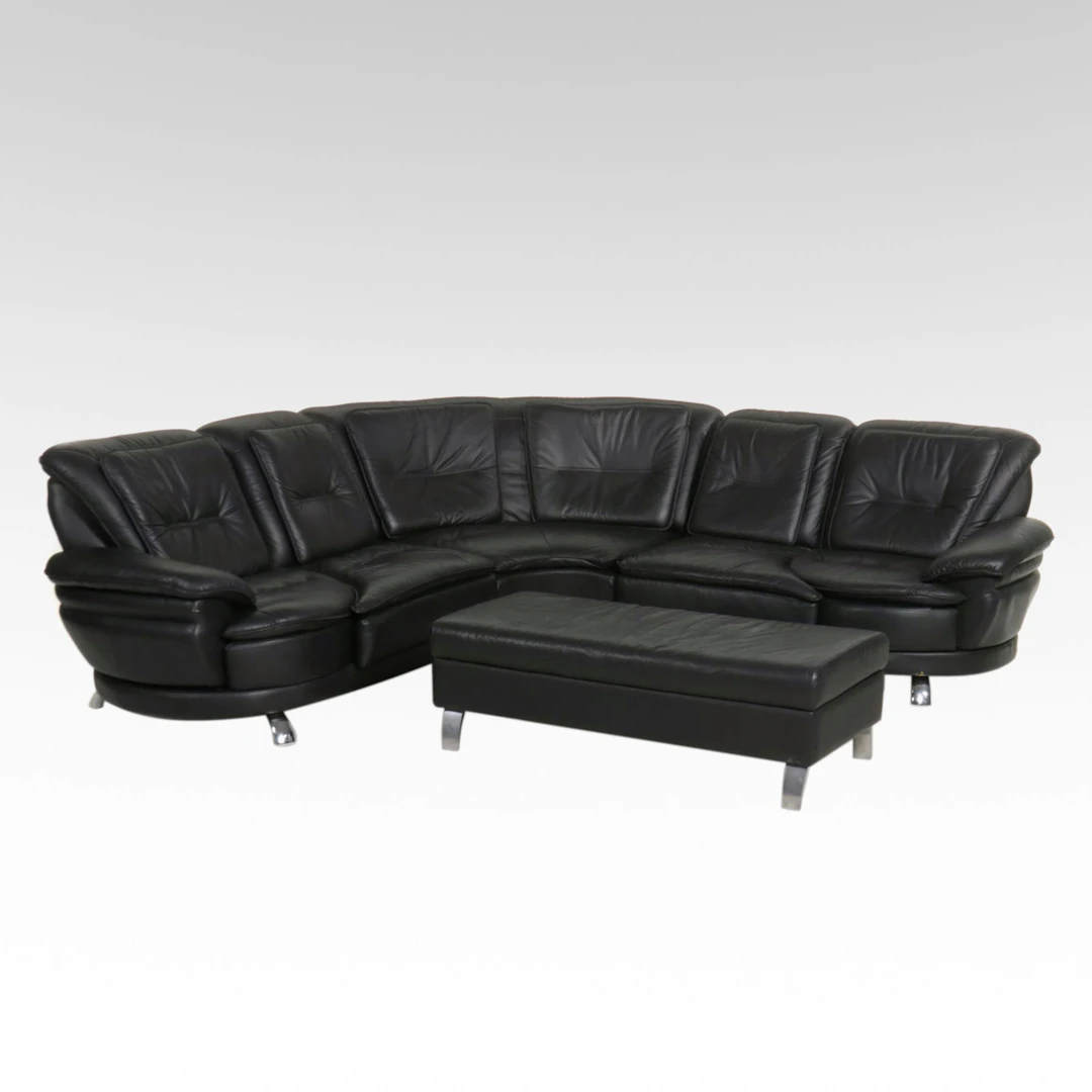 Armen Art Furniture "Prince Collection" Faux Leather Upholstered Sectional Sofa