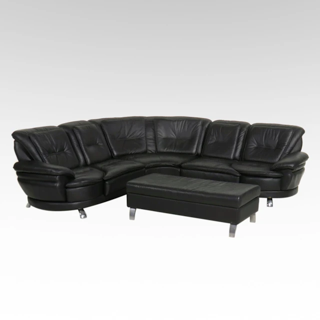 Armen Art Furniture "Prince Collection" Faux Leather Upholstered Sectional Sofa