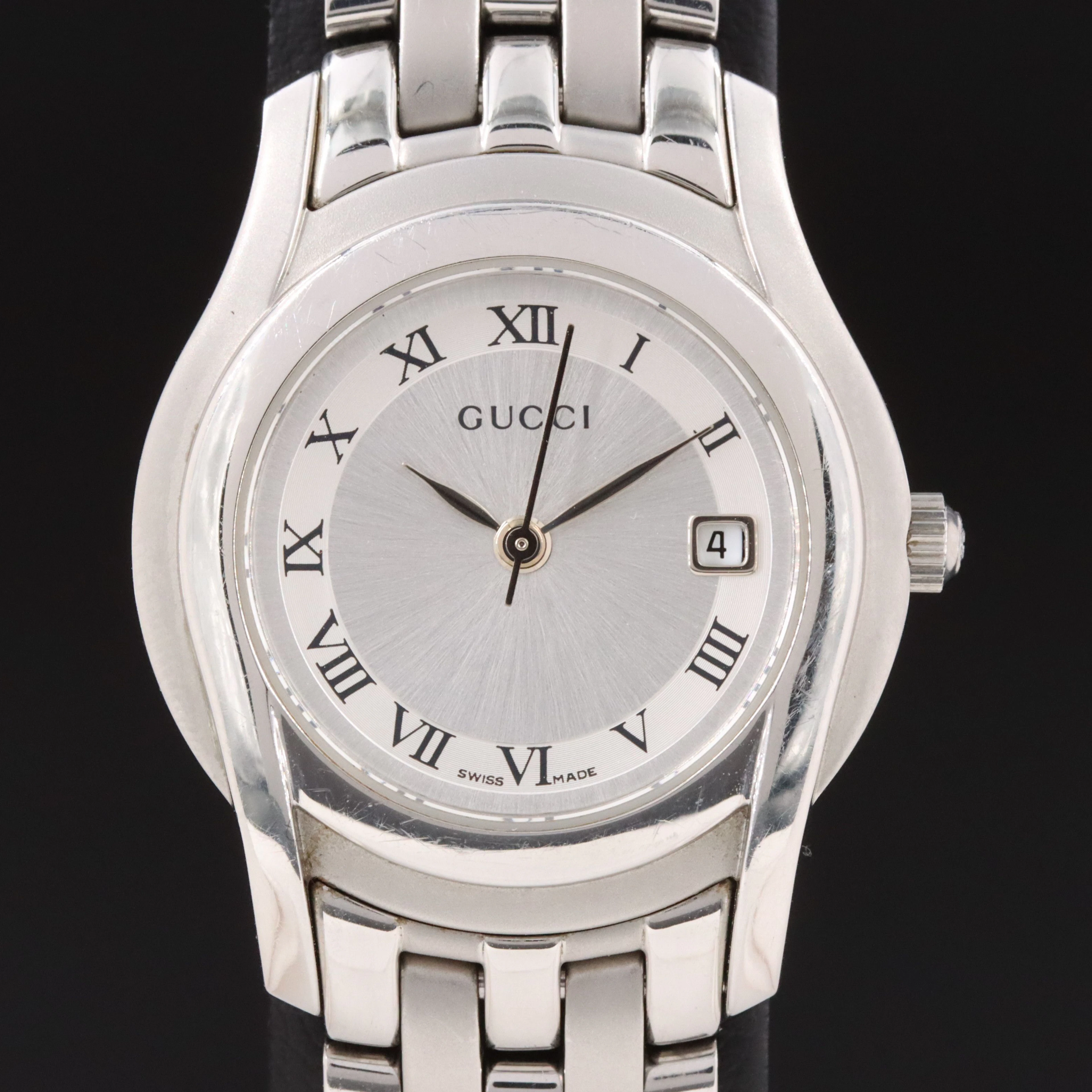 Gucci 5500L "G Class" Stainless Steel Swiss Quartz Dress Watch