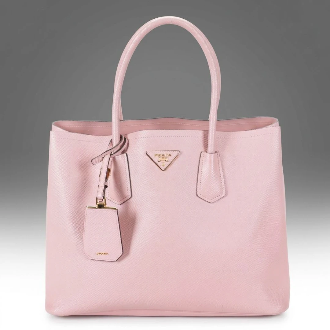 Prada Shopping Tote in Pink Saffiano Leather